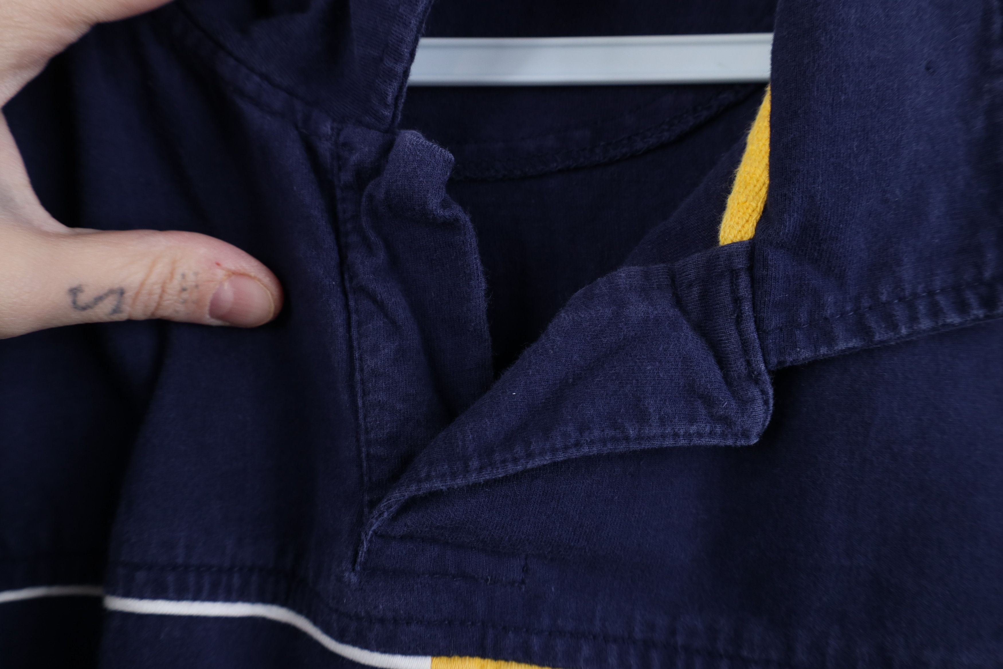 Vintage Vintage 90s University of Michigan Rugby Polo Shirt Blue Size US L / EU 52-54 / 3 - 5 Thumbnail