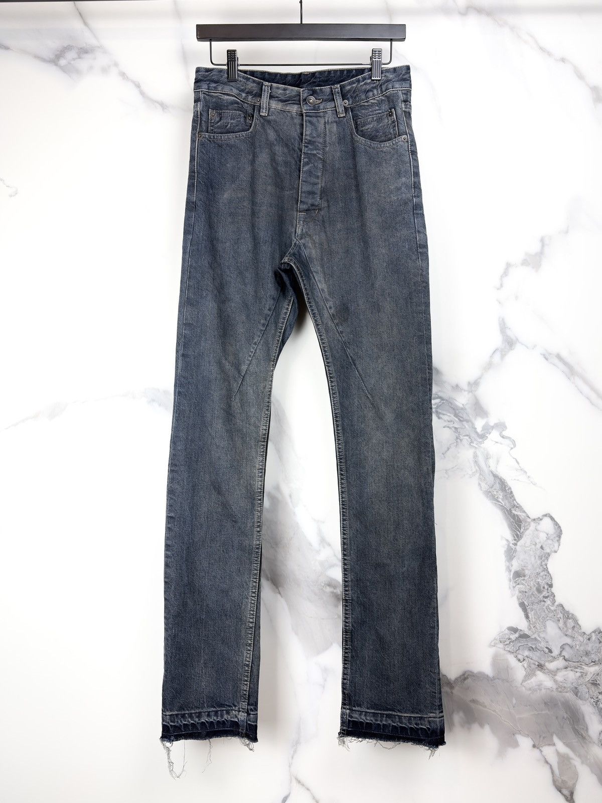 Rick Owens FW16 Rick Owens Hustler Blue Wash Torrence Cut Denim Jeans Size US 29 - 1 Thumbnail