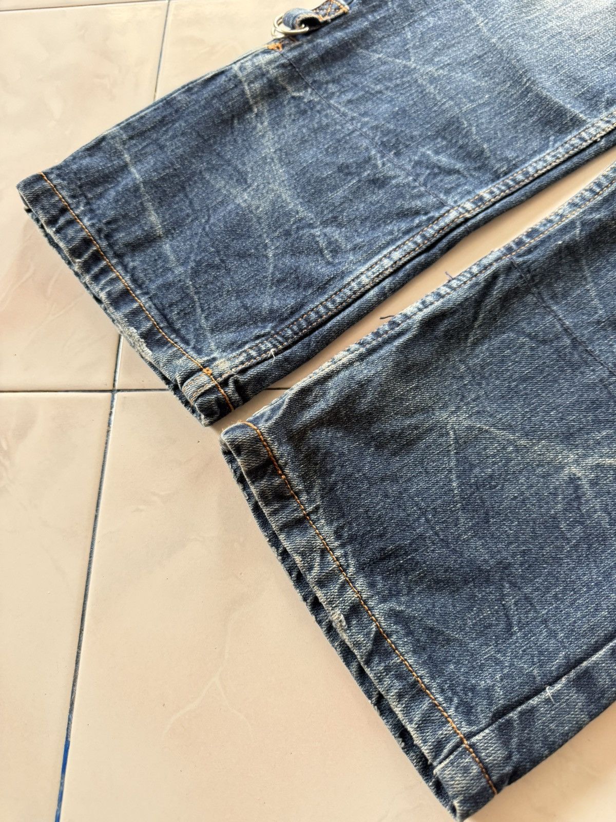 Hysteric Glamour Bercedos Japan Double Waist Cut & Sew Whiskers Jeans Size US 30 / EU 46 - 10 Thumbnail