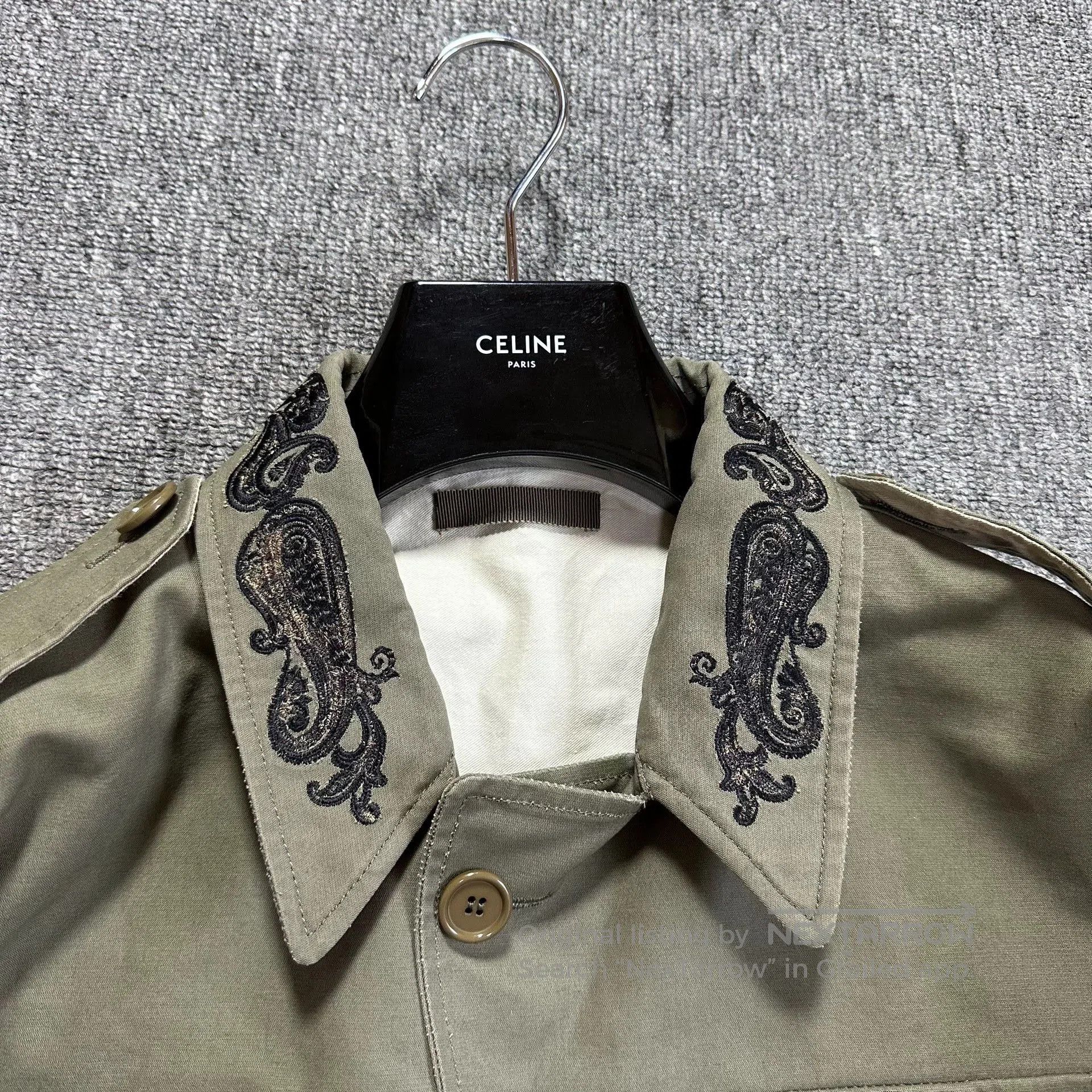 Alexander McQueen olive green embroidered military jacket. Size US L / EU 52-54 / 3 - 2 Thumbnail