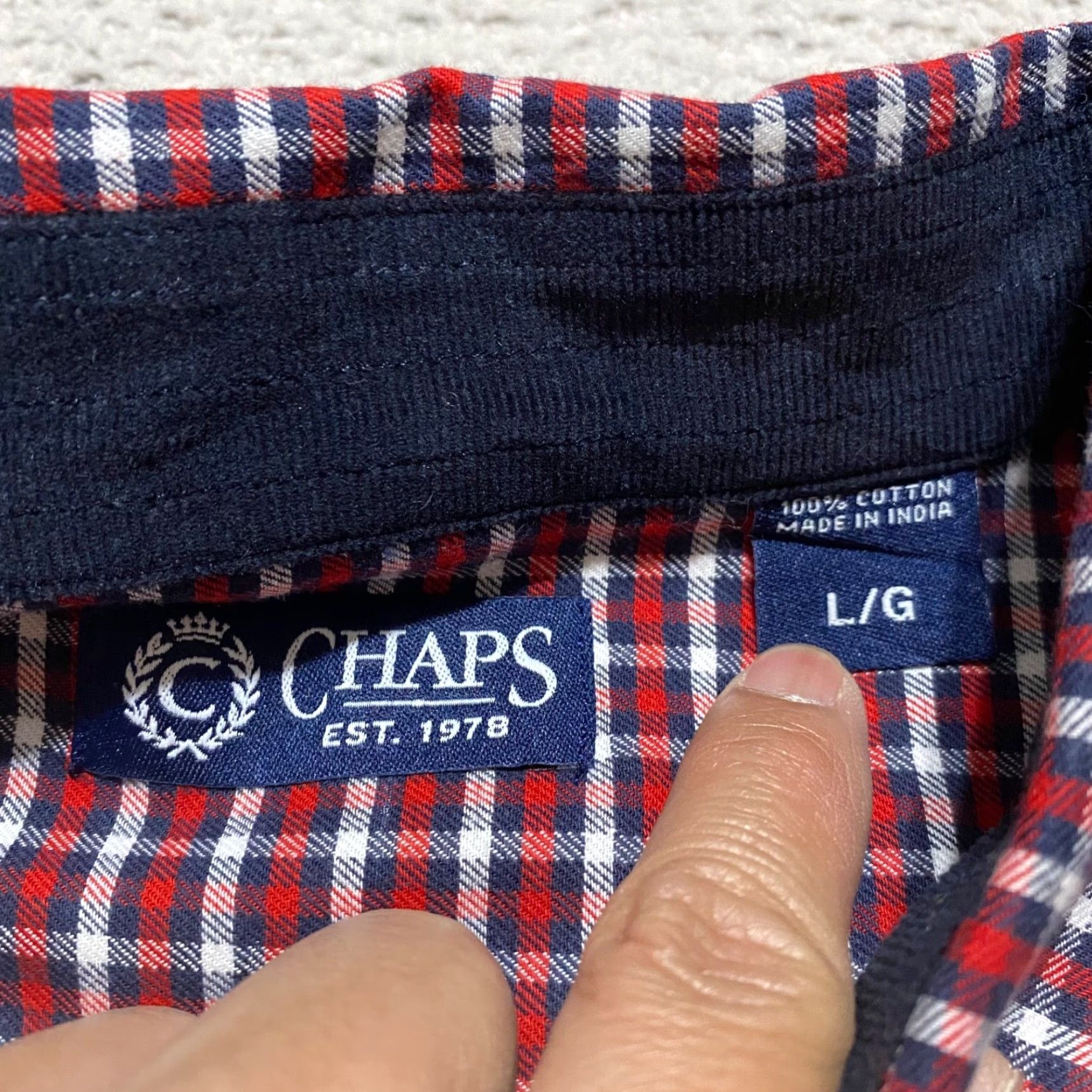 Chaps Chaps Mens Large Shirt Multicolor Plaid Long Sleeve Button-Down Size US L / EU 52-54 / 3 - 5 Thumbnail