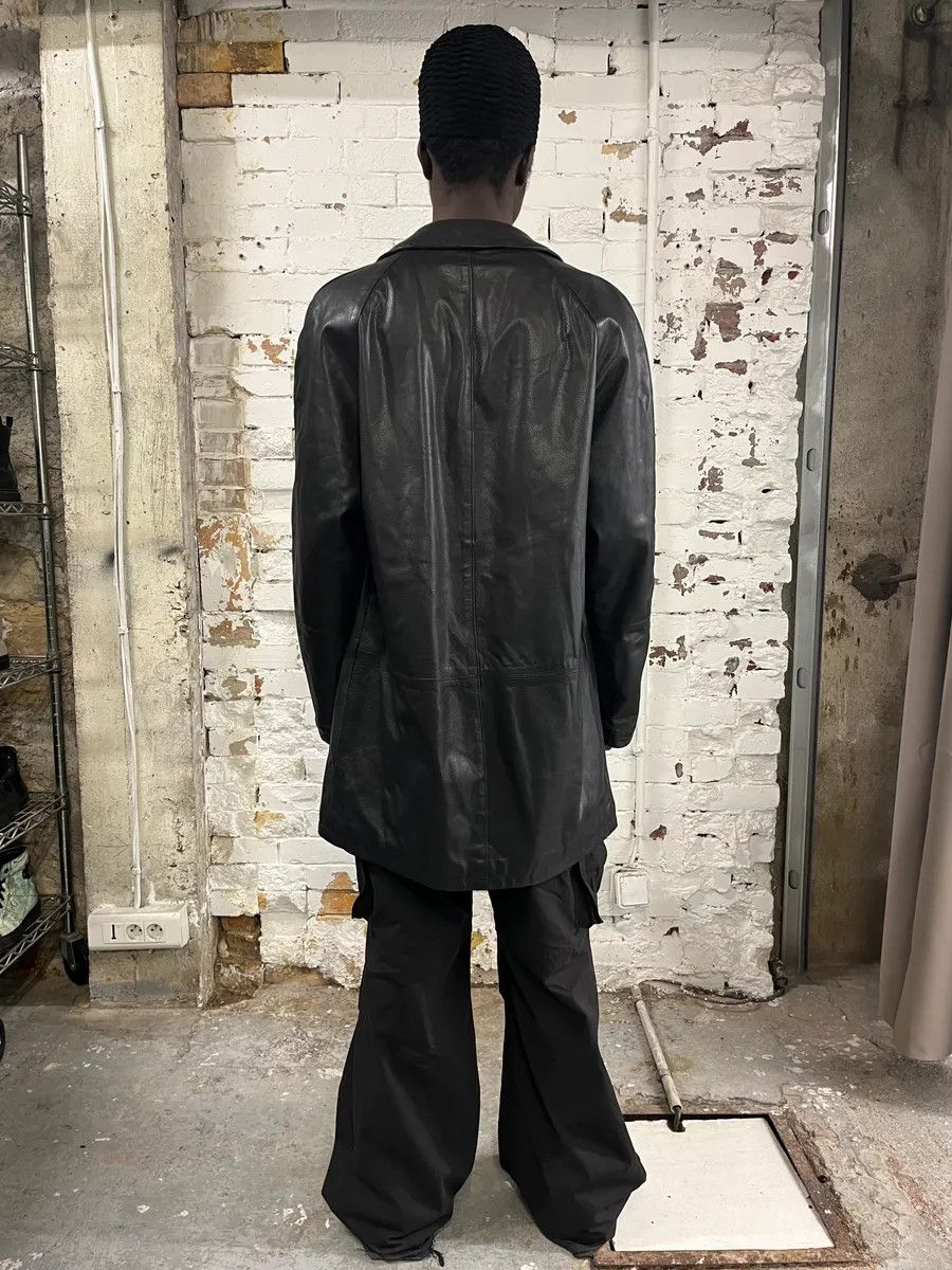 Burberry 2000s Burberry Black Leather Trench Coat Size US M / EU 48-50 / 2 - 2 Thumbnail