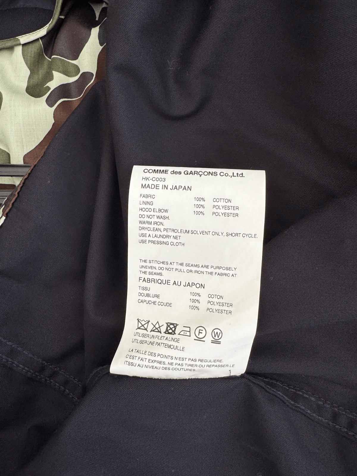 Comme des Garcons Homme COMME DES GARÇONS HOMME Navy Patch Coat Size L Size US L / EU 52-54 / 3 - 4 Thumbnail