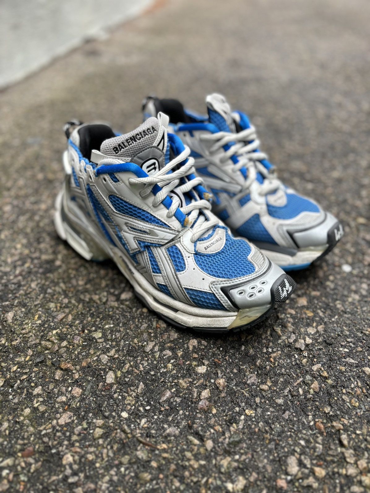 Blue and White Runners