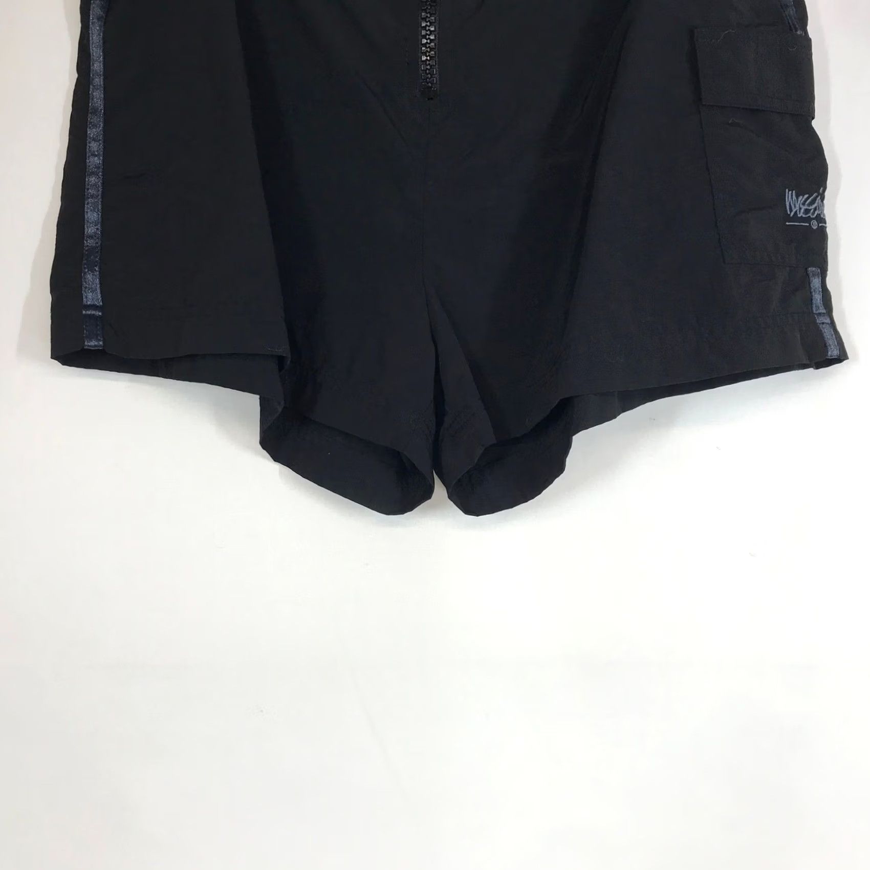 Mossimo Mossimo Black Cargo Athletic Shorts Women Large Nylon Spandex Zip Front Y2K 90's Size 36" / US 14 / IT 50 - 3 Thumbnail