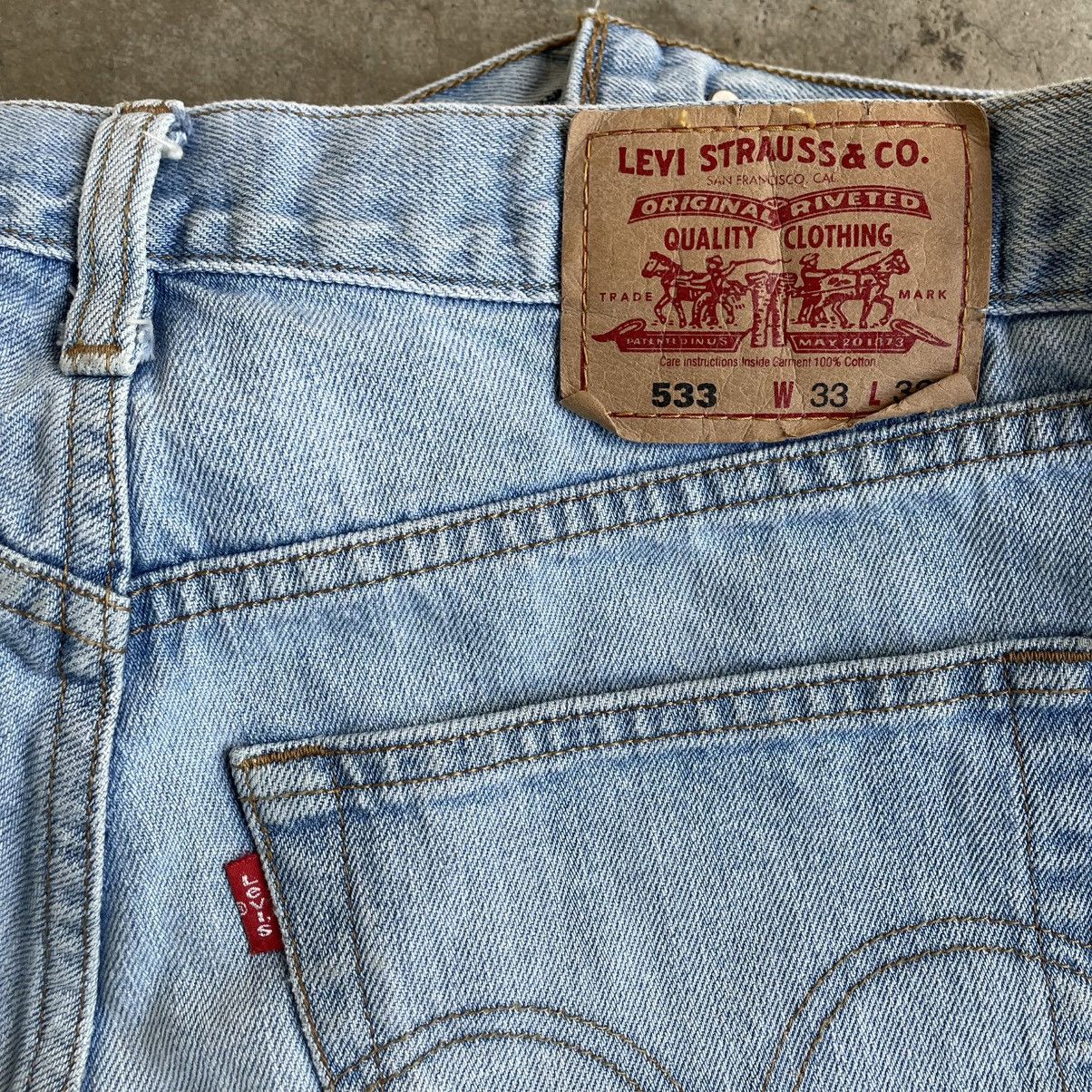 Levi's 🔥Vintage Levis 533 Stoned Washed Ripped Denim Jeans Size US 33 - 11 Thumbnail