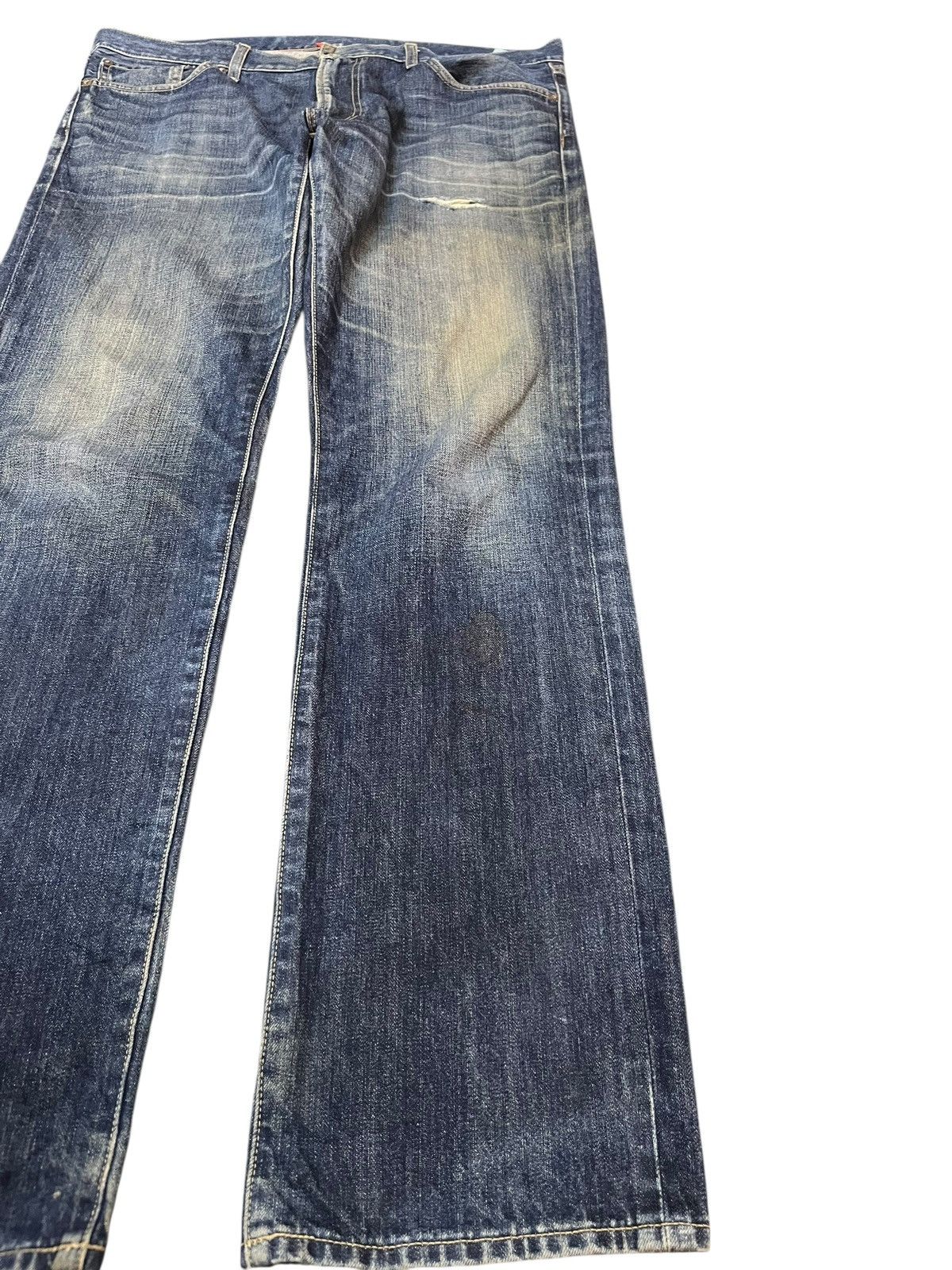 Jun Takahashi × Uniqlo Vintage UJ Mudwash Distressed Denim Size US 39 - 4 Thumbnail