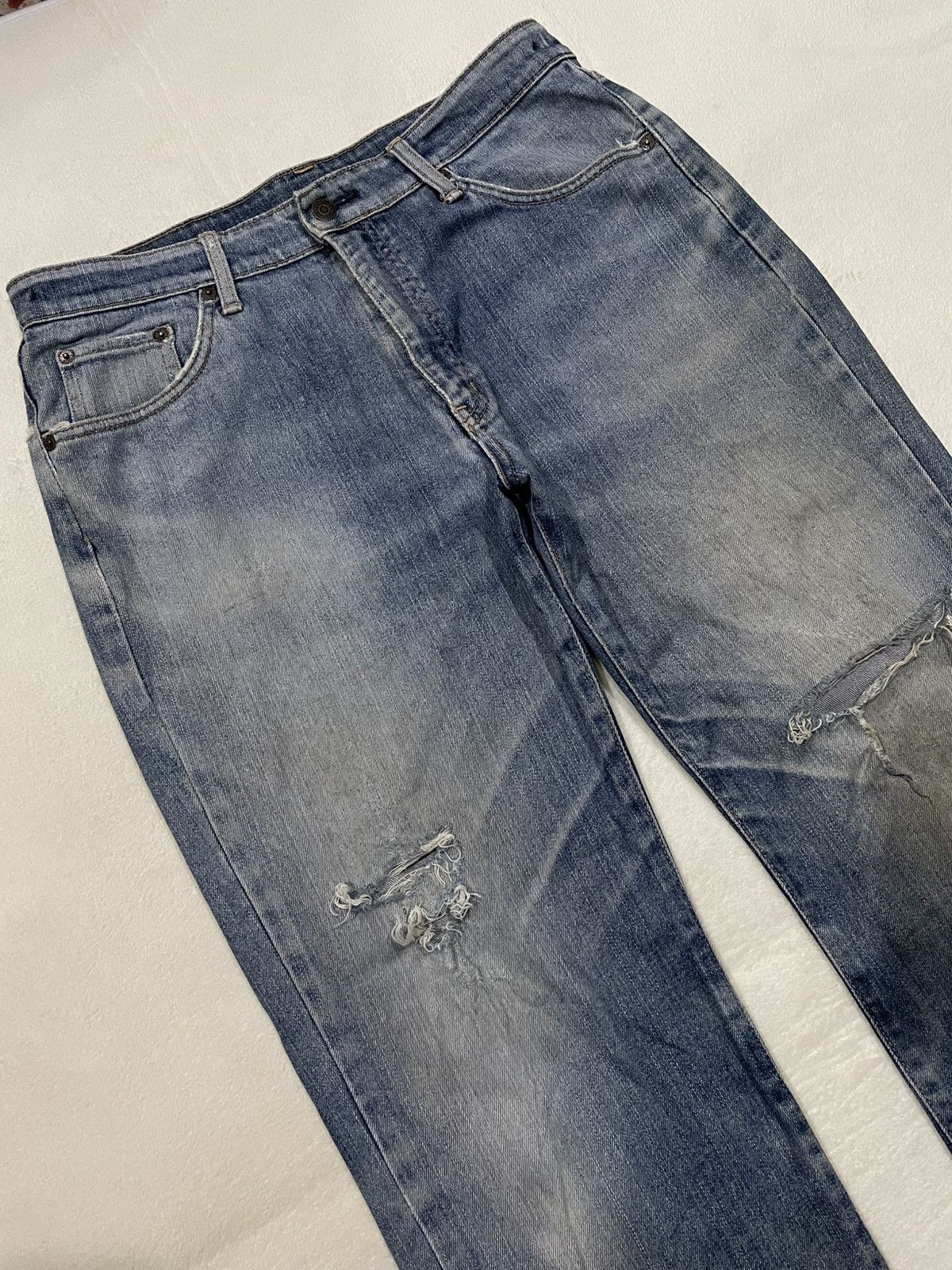 Edwin Vintage Edwin International Basic Distressed Mudwash Jeans Size US 34 / EU 50 - 6 Thumbnail