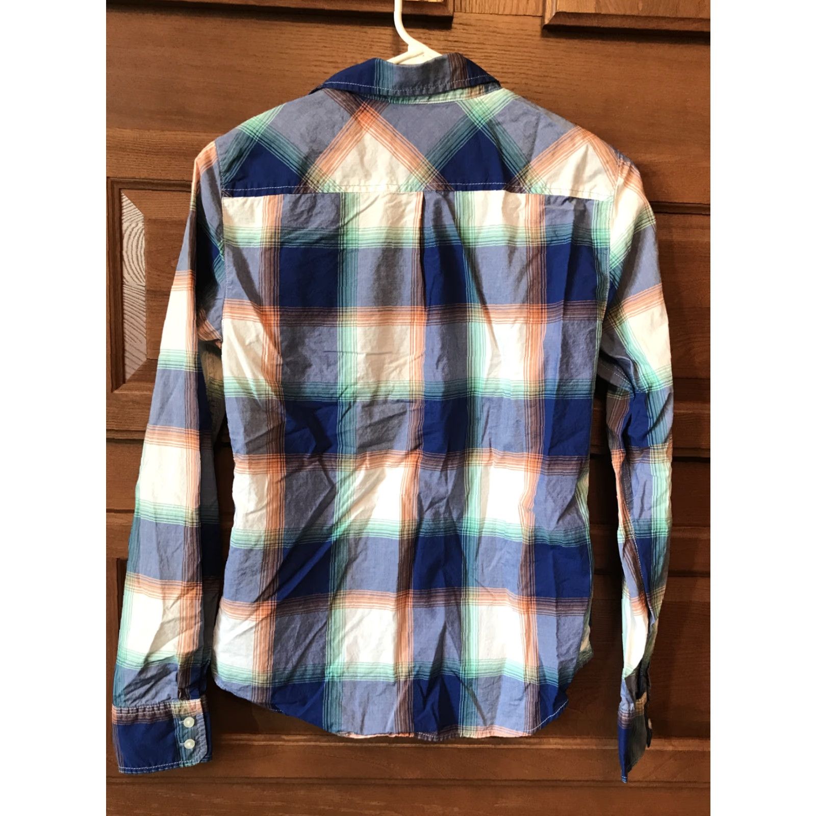 American Eagle Outfitters AMERICAN EAGLE Women’s Size S Favorite Fit Plaid Button-Up L/S Shirt top Multicolor Casual Long Sleeve D3AGe Shirt not needed Size S / US 4 / IT 40 - 2 Thumbnail