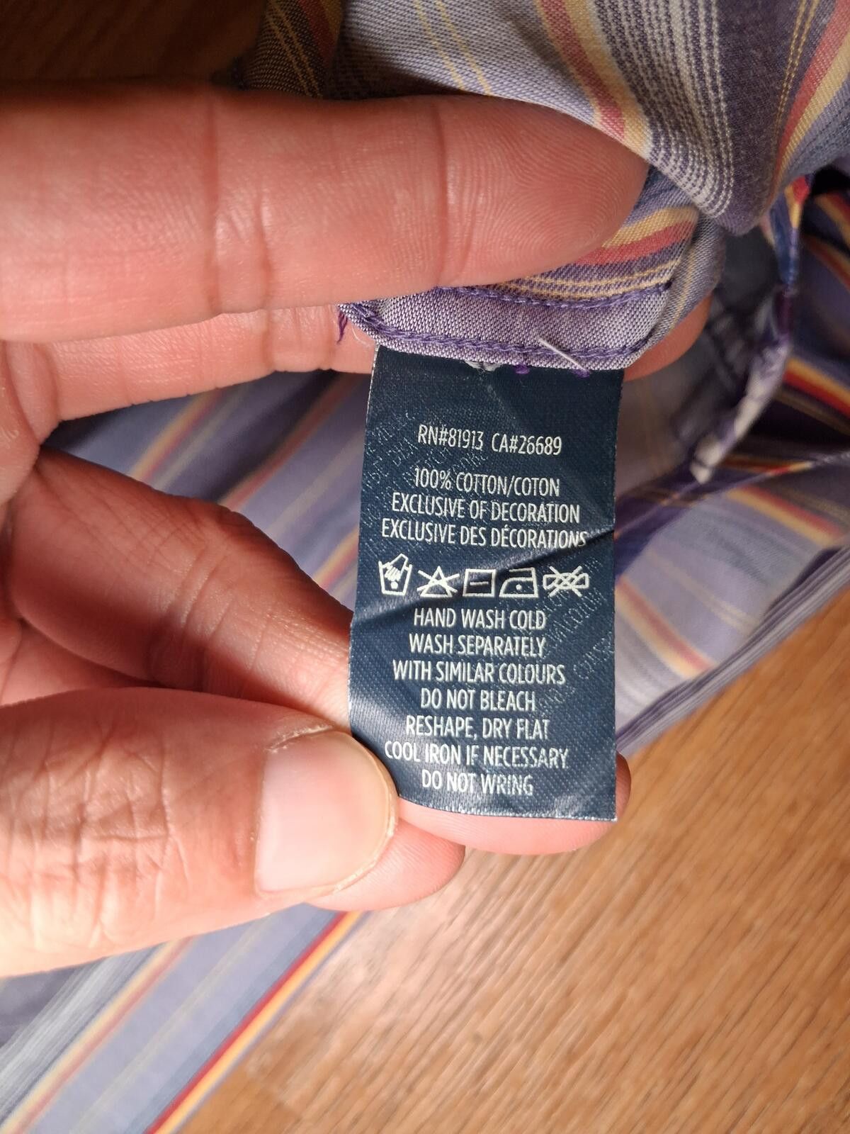 Robert Graham Robert Graham Shirt XL Multicolor Striped Cotton Flip Cuff Size US XL / EU 56 / 4 - 4 Thumbnail