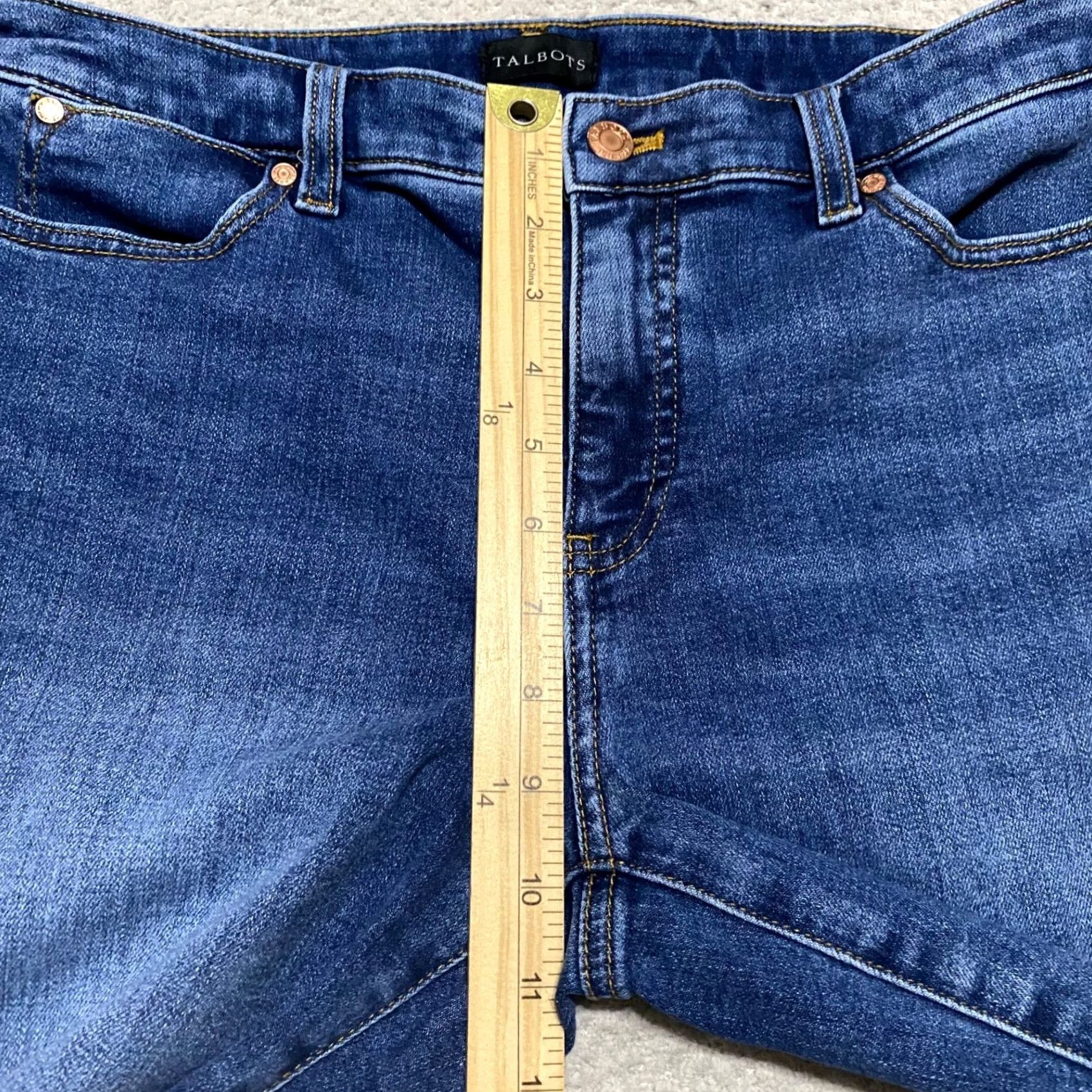 Talbots Talbots Jeans Capri Petites 8P Blue Denim Mid Rise 5-Pocket Preppy Womens Boys/Girls? Size 30" / US 8 / IT 44 - 3 Thumbnail
