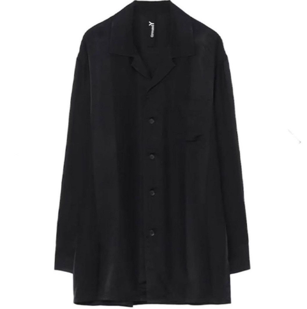 Ground Y RAYON SATIN PAJAMA TOP WITH SUBTLE STRIPES BLACK Size US M / EU 48-50 / 2 - 3 Thumbnail