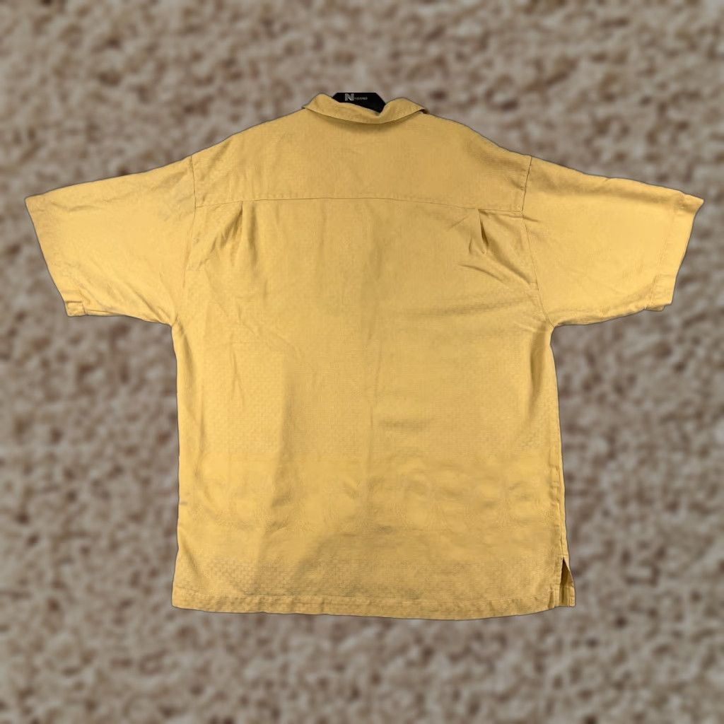 Tommy Bahama Tommy Bahama Shirt Mens Extra Large Yellow Hawaiian Silk Button Up Hula Dancer Size US XL / EU 56 / 4 - 1 Thumbnail