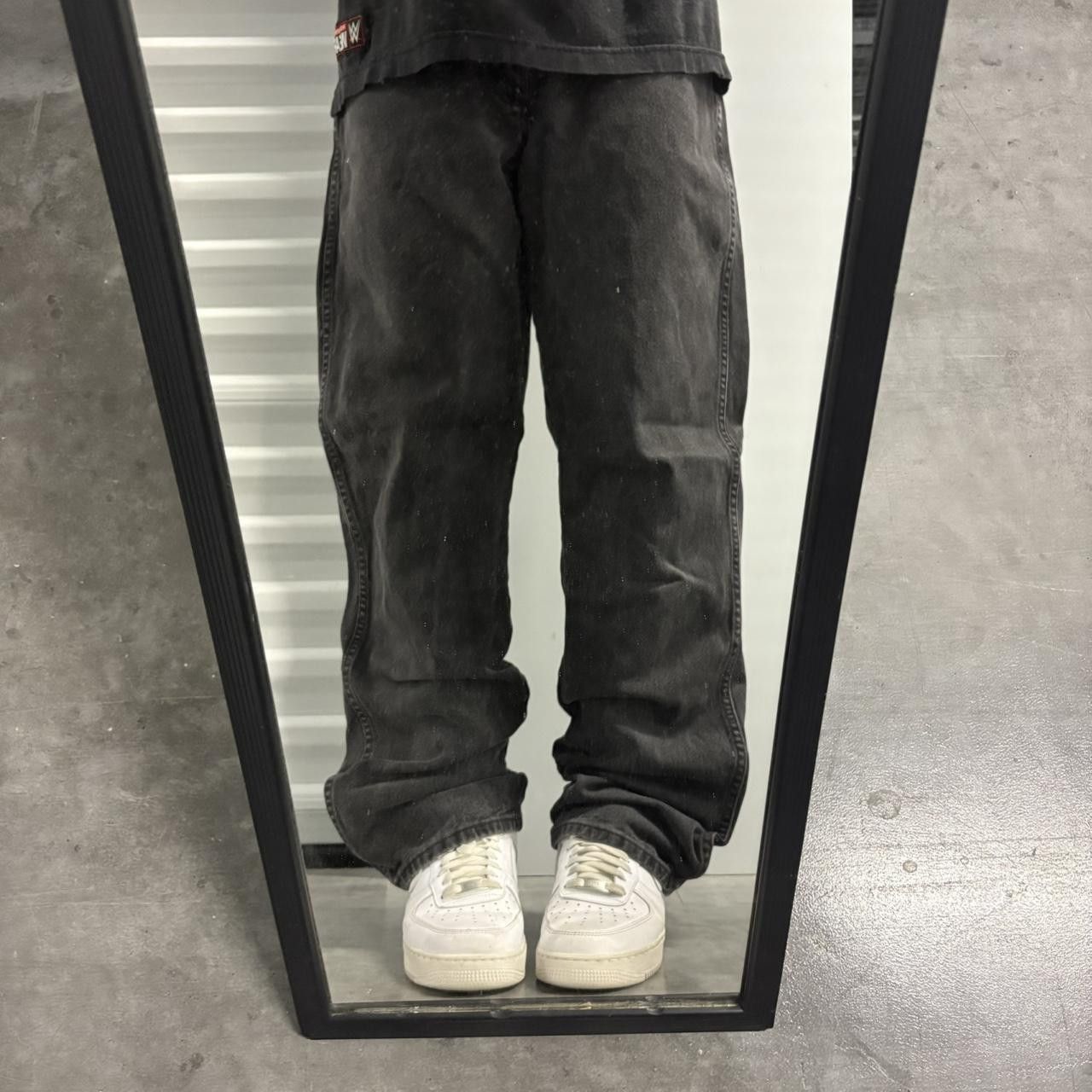 Vintage Crazy Vintage Y2K/2000s Grunge Black Faded Wrangler Workwear Denim Jeans! Size US 36 / EU 52 - 1 Thumbnail