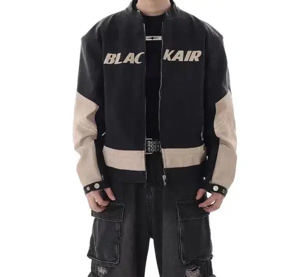 Japanese Brand Retro Color Block Casual Motorcycle Jacket Size US L / EU 52-54 / 3 - 1 Thumbnail