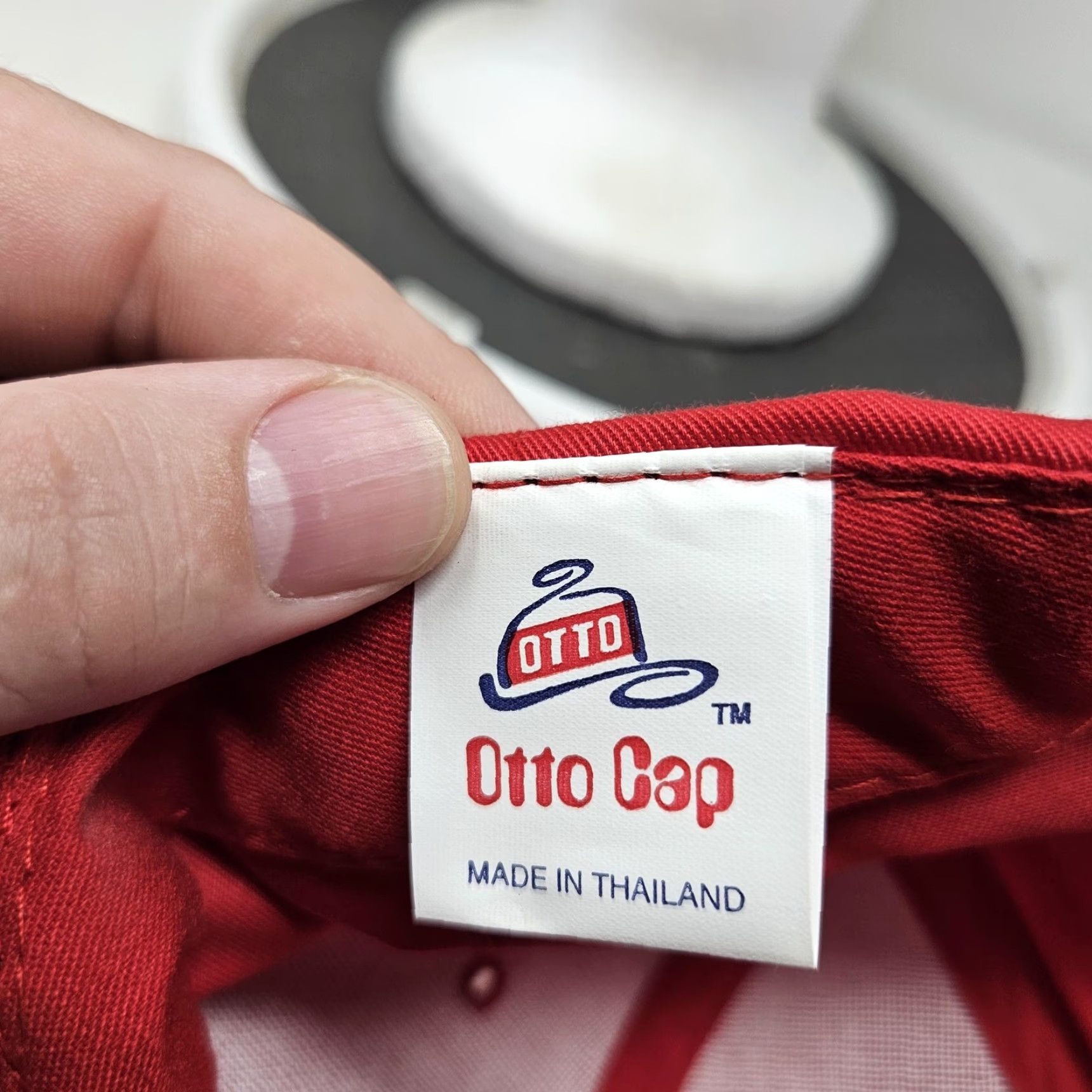 Vintage VINTAGE Brock Hat Cap Snap Back Red Black Otto Cap Mens Promo Advertising Logo Snapback One Size Red Mens Advertising Logo Size ONE SIZE - 7 Thumbnail