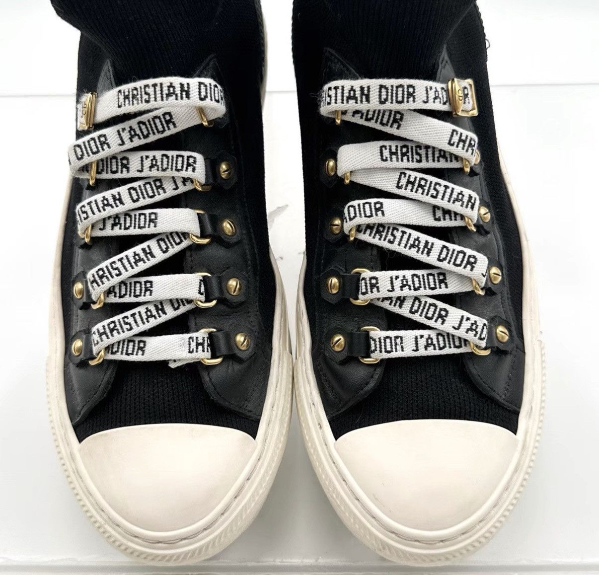 Dior Dior Black and White Lace-up Logo Sneakers Size US 6.5 / IT 36.5 - 5 Thumbnail