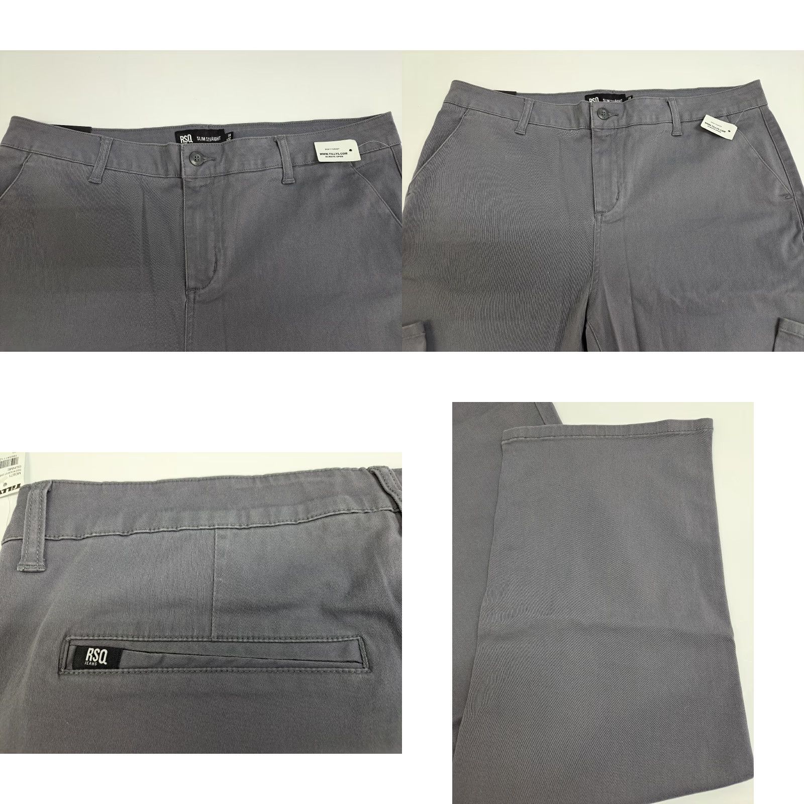 Rsq RSQ Jeans Active Chino Pants Gray Slim Straight Men's 38X32 #4088 Size US 38 / EU 54 - 8 Thumbnail