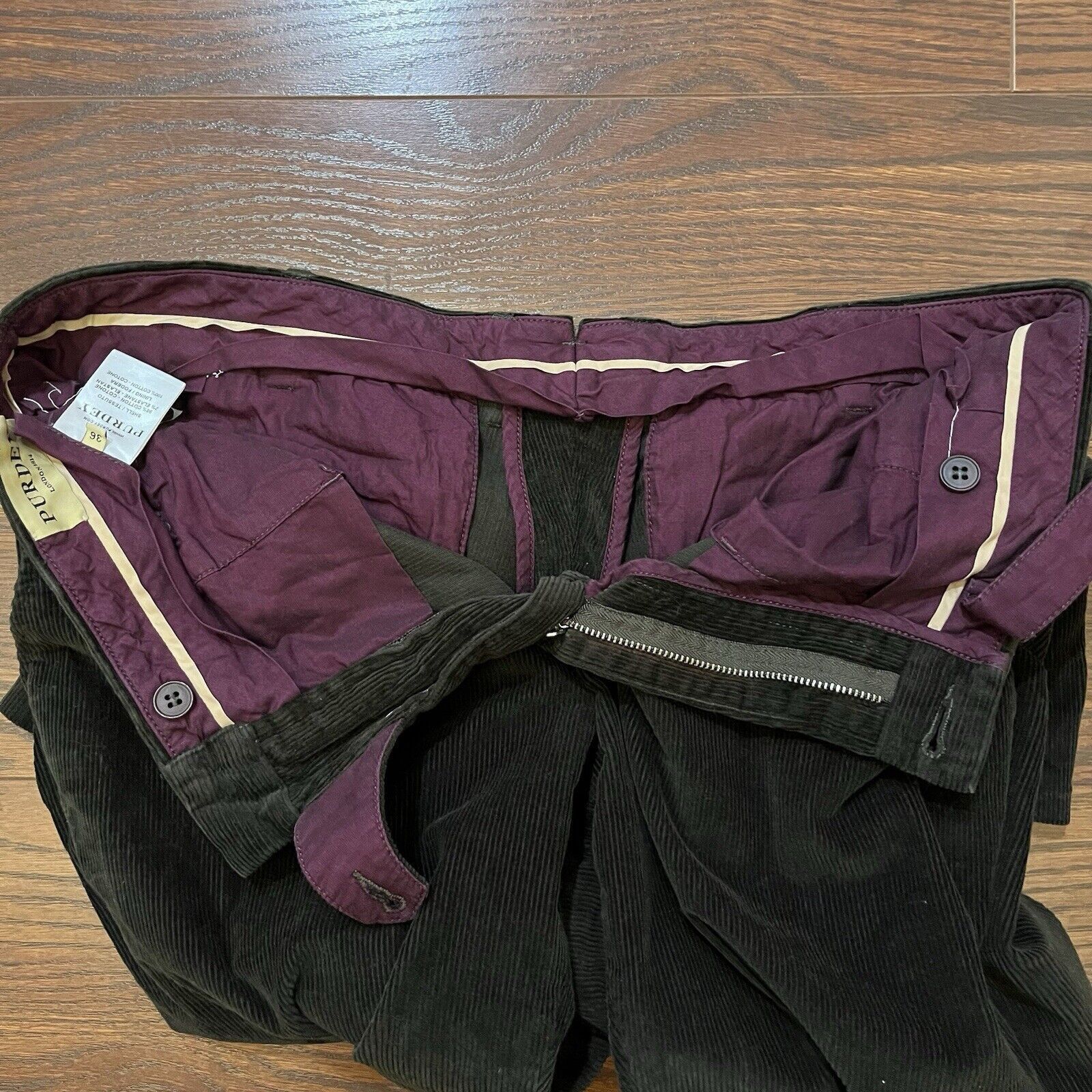 Purdey PURDEY Dark Green Corduroy Cotton Trousers Size 36 Size US 36 / EU 52 - 3 Thumbnail