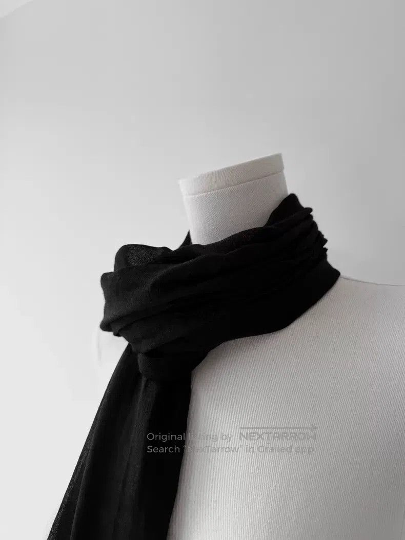 Yohji Yamamoto Yohji Yamamoto 08 SS Silence Gauze Scarf Size ONE SIZE - 4 Thumbnail