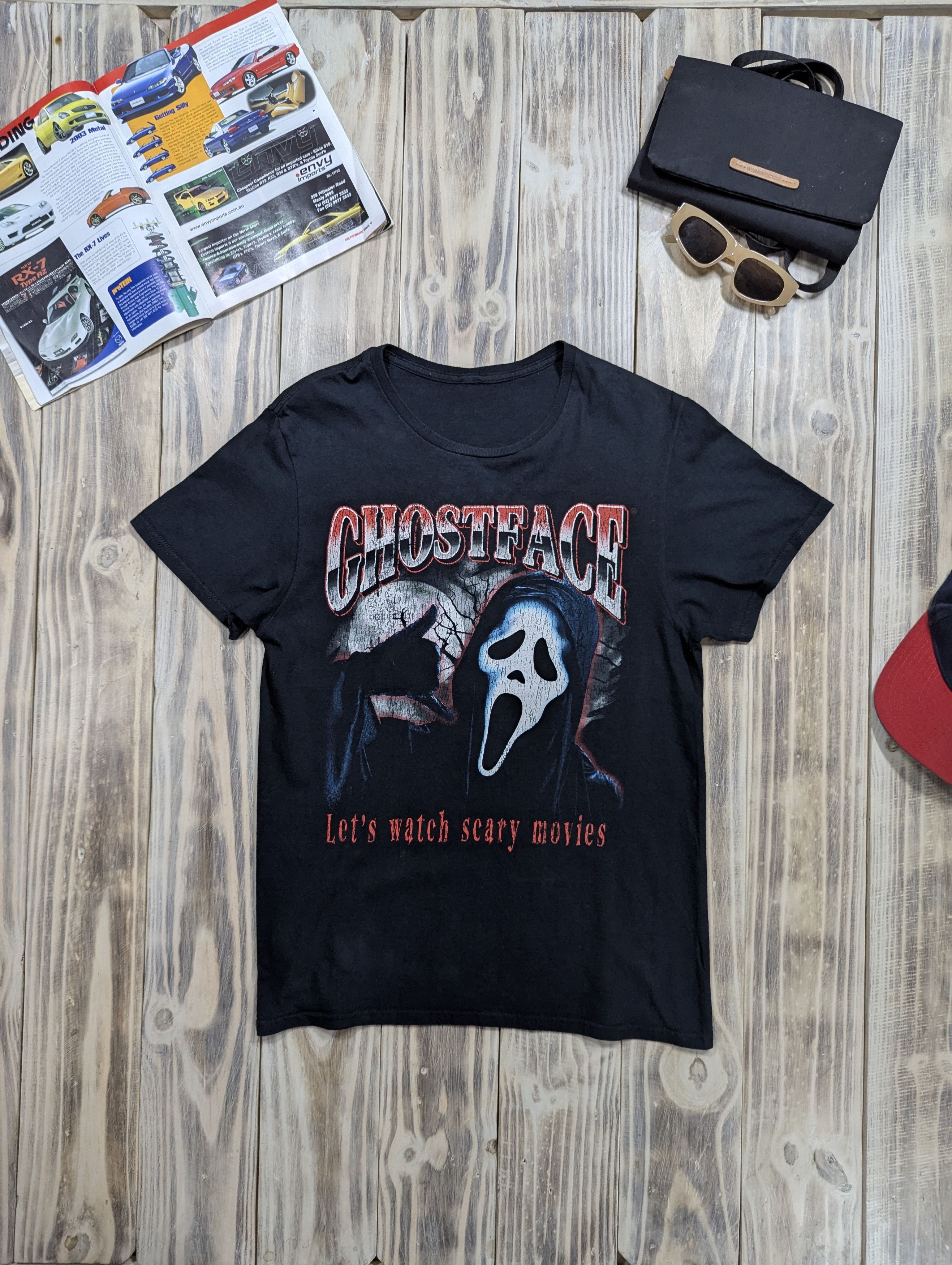 Vintage Scream Ghostface Icon of Halloween Black T-Shirt Size US S / EU 44-46 / 1 - 1 Thumbnail