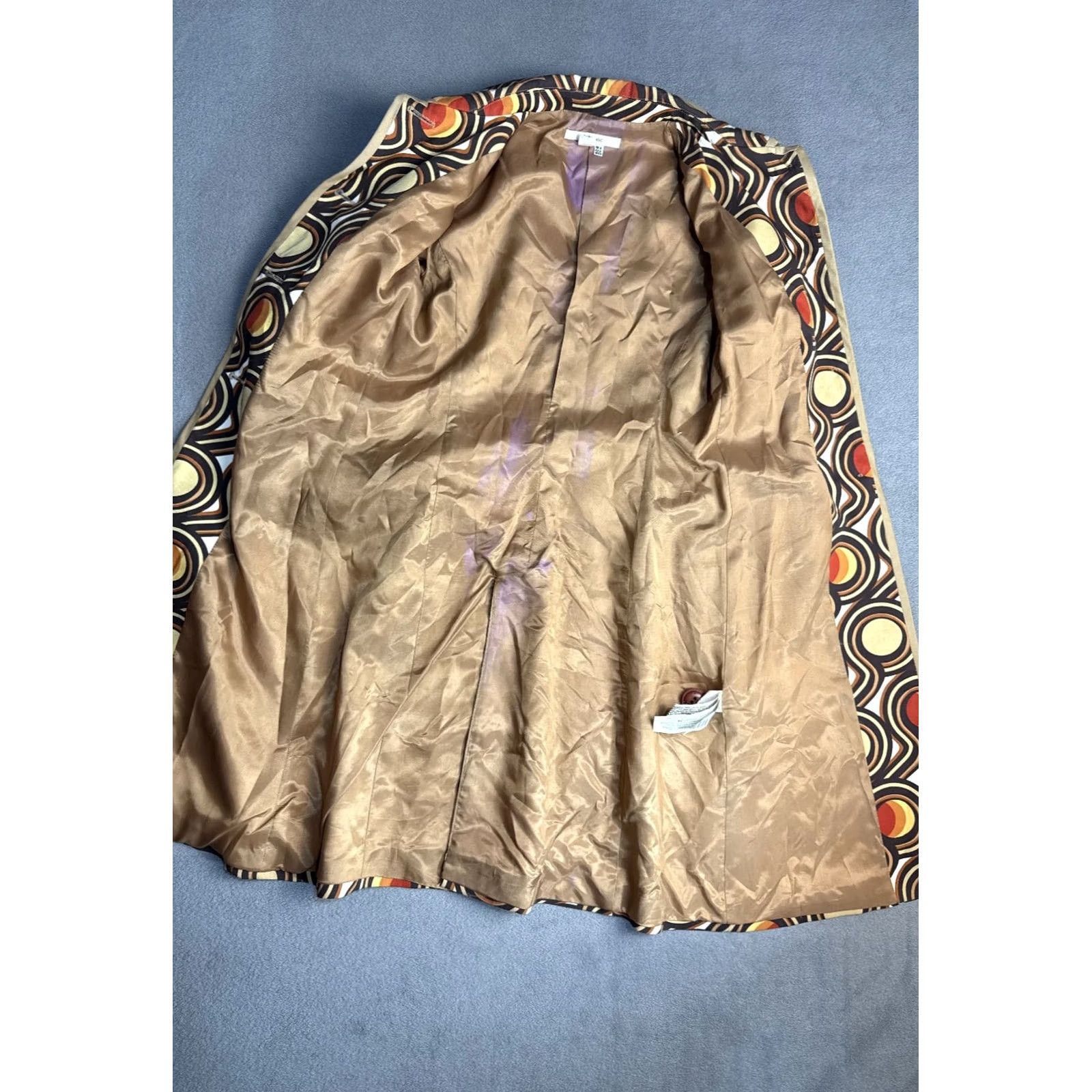 Zara ZARA Basic Vintage Style 60s Brown Coat Womens M Overcoat Cotton Brown Size M / US 6-8 / IT 42-44 - 2 Thumbnail