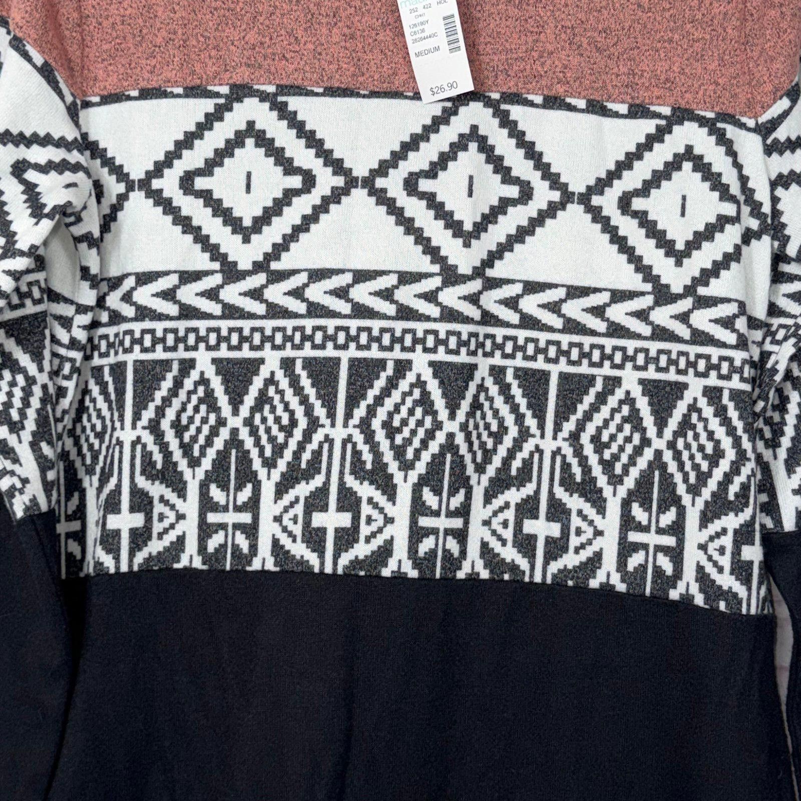 Other Maurices Medium Women's Long Sleeve Fair Isle Top NWT Size M / US 6-8 / IT 42-44 - 3 Thumbnail