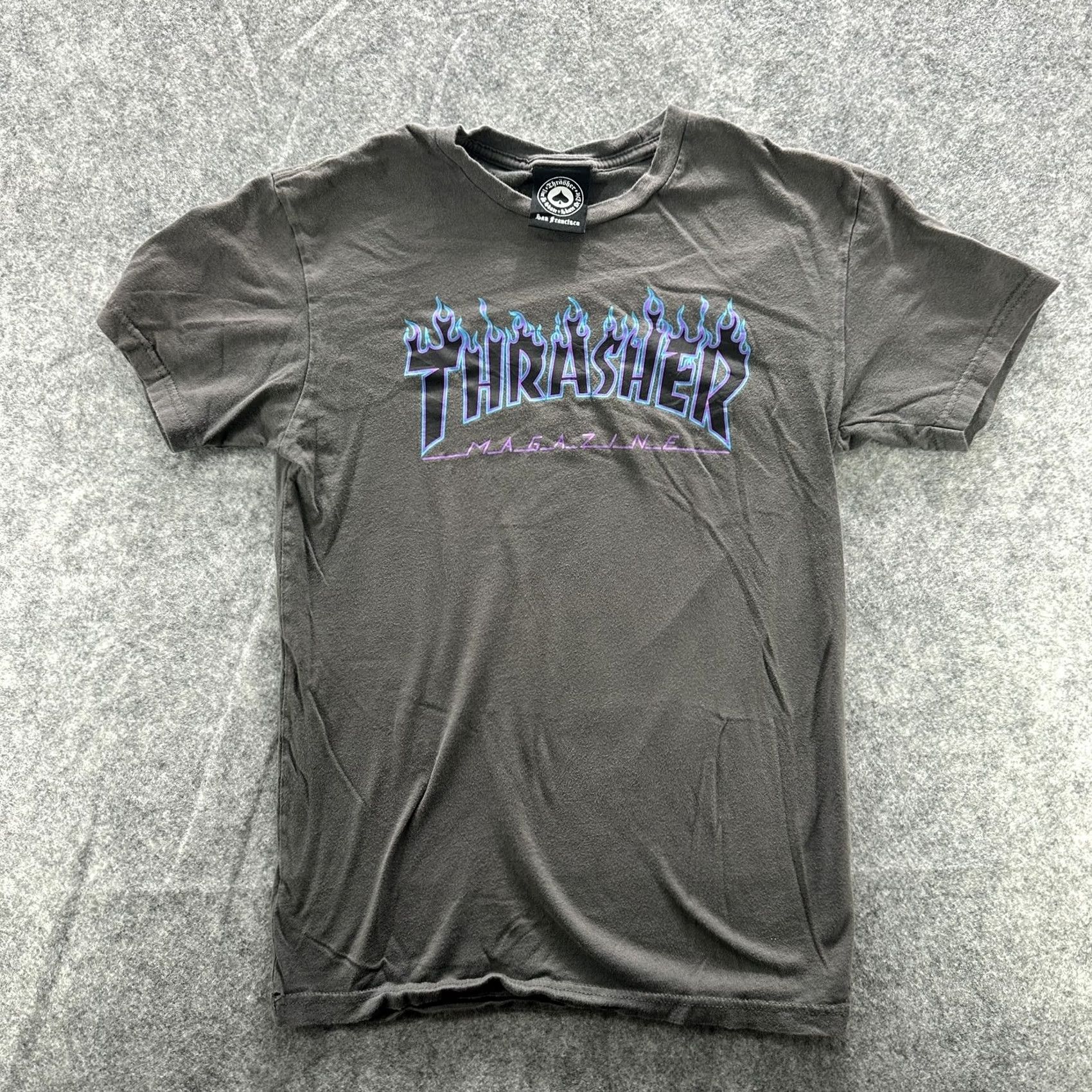 Thrasher Thrasher Shirt Mens XS Black Blue Flame Logo Graphic Tee Skateboard Tattoo Tee Size US XS / EU 42 / 0 - 2 Thumbnail