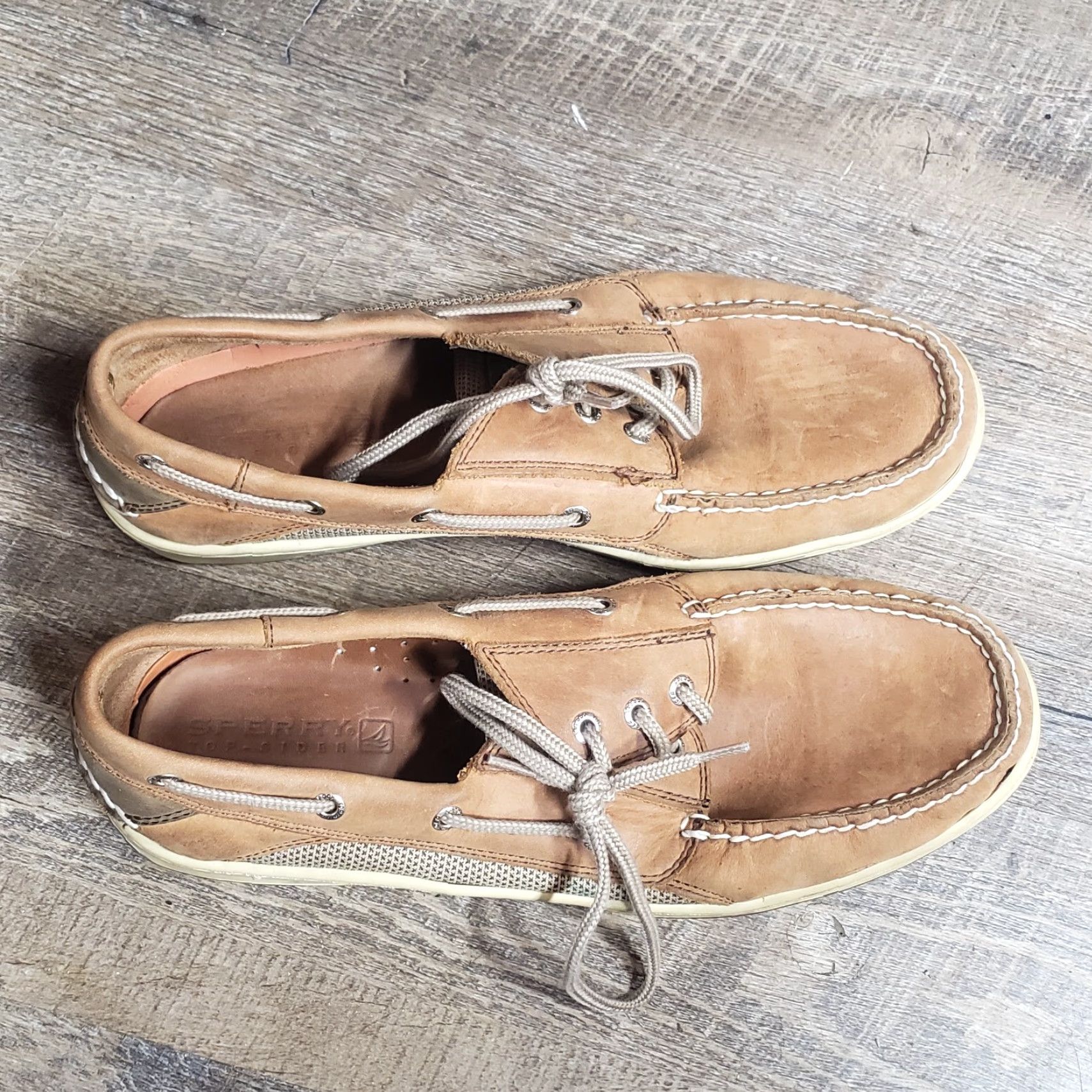 Sperry Sperry Billfish Men's Boat Shoe Dark Tan Brown Leather Leather Cushioned Rubber Size 12 Men Shoes Size US L / EU 52-54 / 3 - 5 Thumbnail