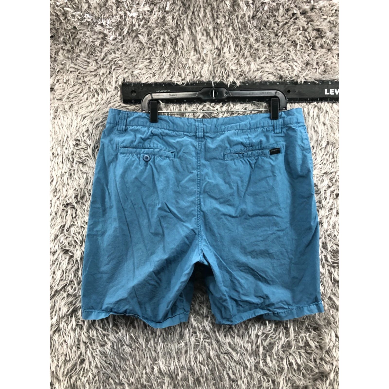 O'Neill O'Neill Mens Shorts 36 Mid Wash Blue Chino 5-Pocket Regular Rise Flat Front Belt Loops Cotton Blend Casual Size US 36 / EU 52 - 4 Thumbnail