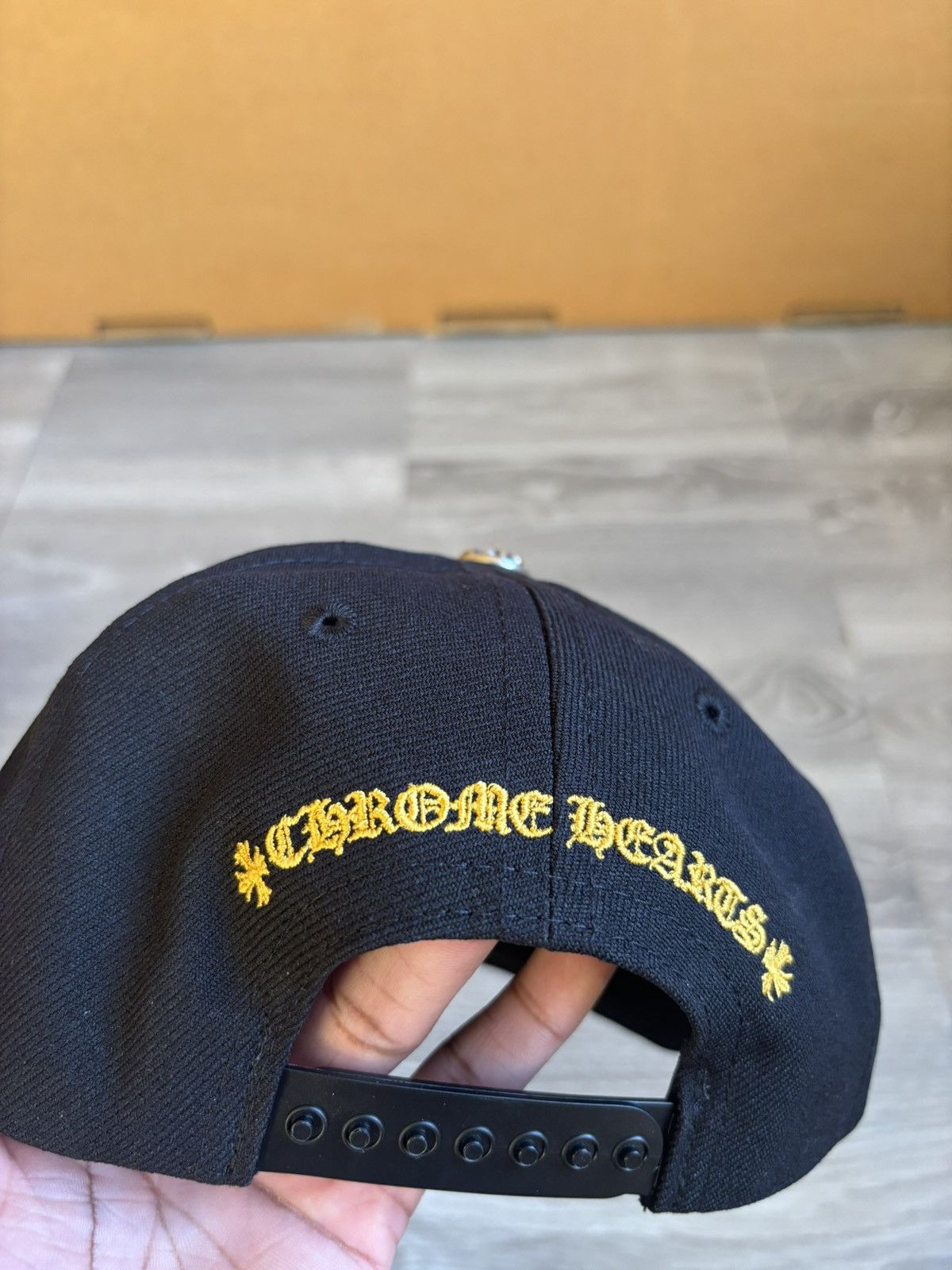 Chrome Hearts Chrome Hearts CH Baseball Cap Black/Yellow Snapback Hat Size ONE SIZE - 6 Thumbnail