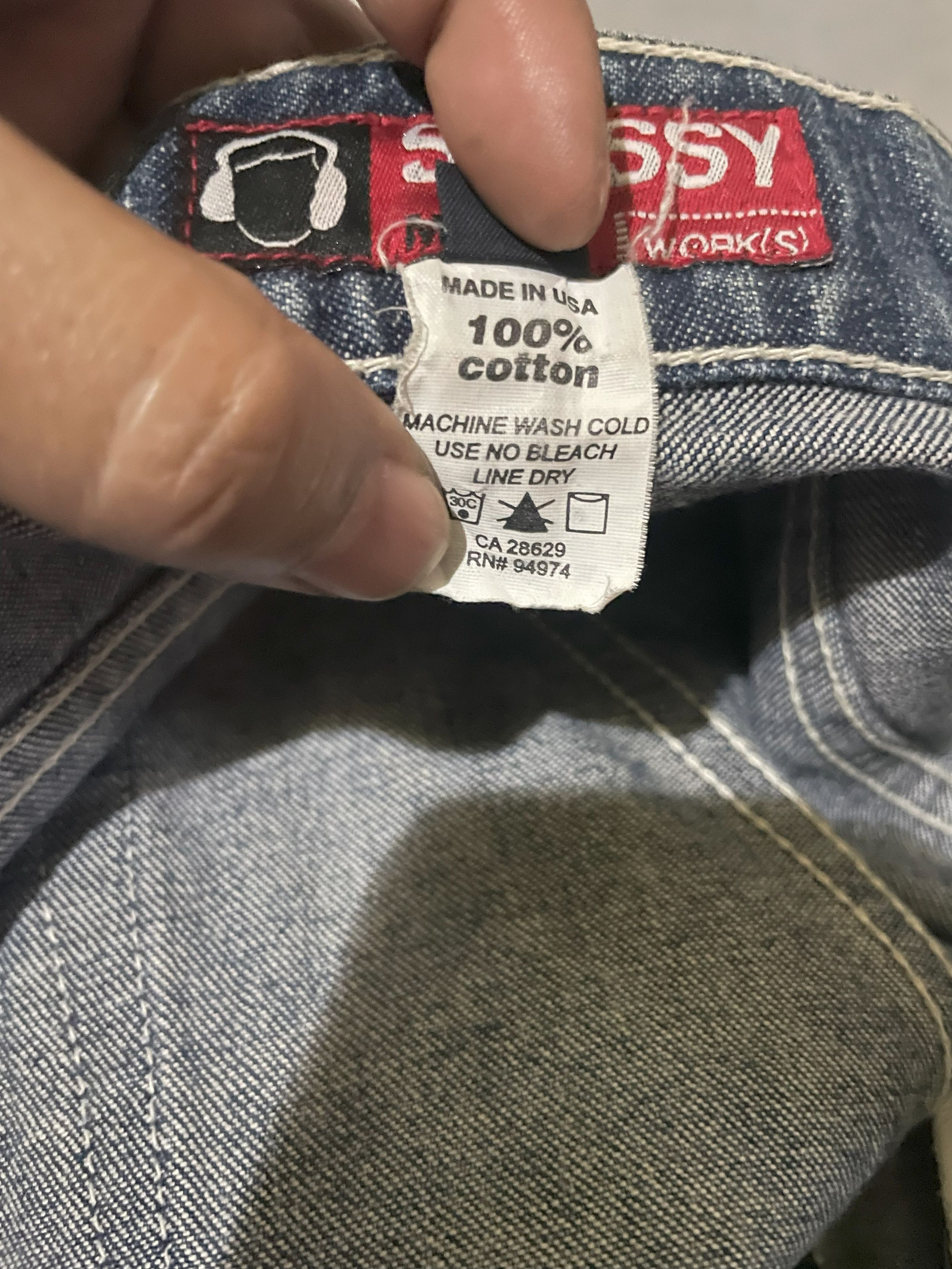 Stussy A/W Vintage Stussy Works Distresed Denim Size US 33 - 10 Thumbnail