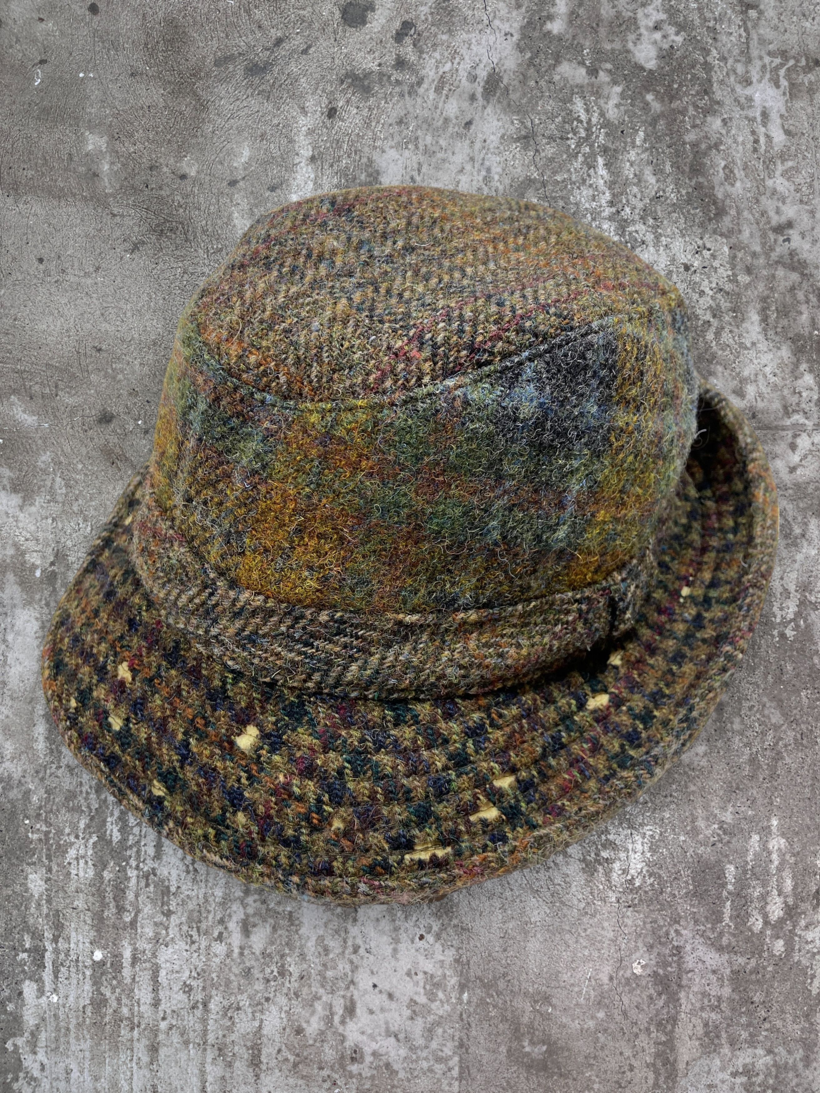 Harris Tweed 1980s HARRIS TWEED ARCHIVE PATCHWORK BUCKLE HAT - № 4137 Size ONE SIZE - 1 Thumbnail