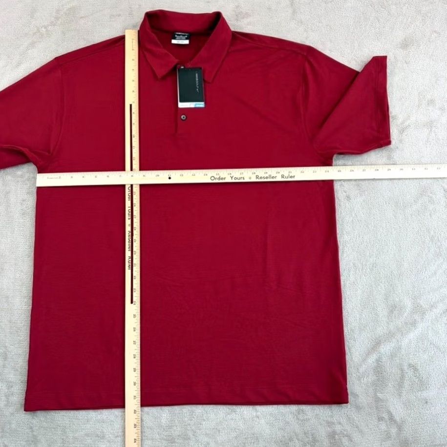 Nike Nike GOLF Polo Shirt Men's XL Red Dri-FIT UV Stretch Short Sleeve, Logo, (Polo) Size US XL / EU 56 / 4 - 5 Thumbnail