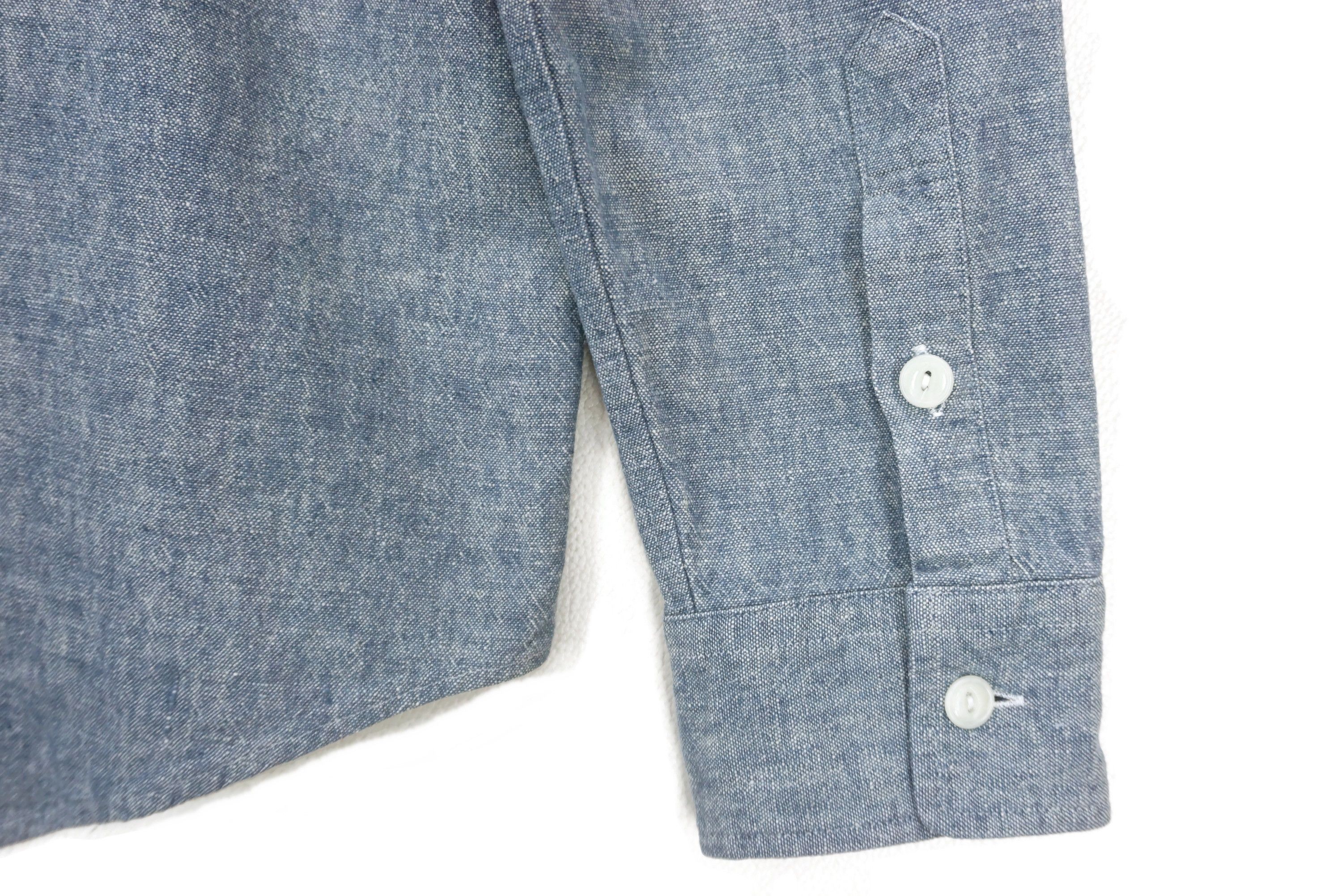 Japanese Brand KiksTyo Western Shirt Scripted Embroidery Flax Blend Shirt Size US L / EU 52-54 / 3 - 10 Thumbnail