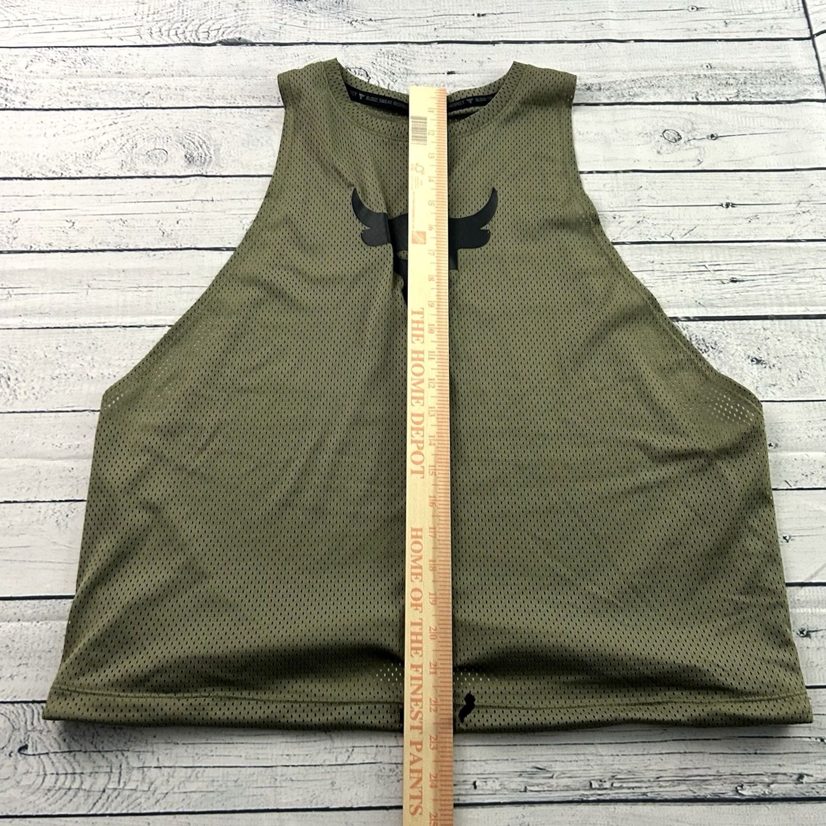 Under Armour Under Armour Project Rock Heat Gear Jersey Shirt Womens Large Green Sleeveless Tank Size L / US 10 / IT 46 - 3 Thumbnail