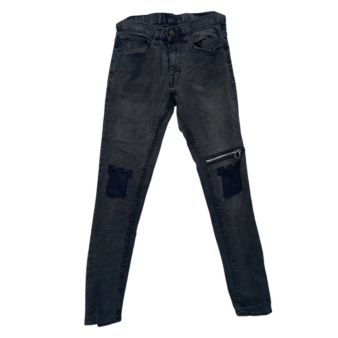 Zara Size 28 Zara Man Jeans with Patch on Knee Charcoal Grey Size US 28 / EU 44 - 1 Thumbnail