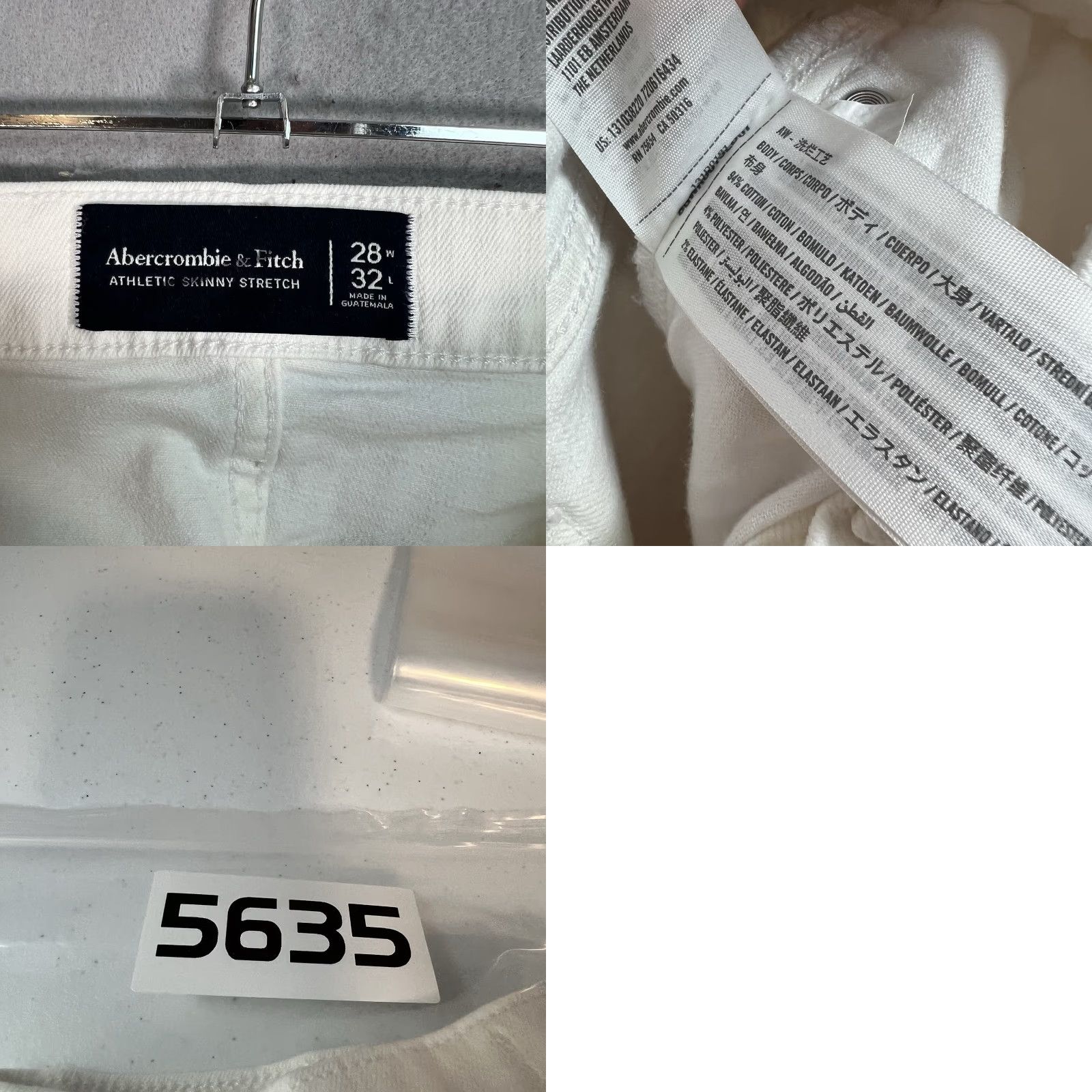 Abercrombie & Fitch VINTAGE Abercrombie & Fitch Skinny Stretch Jeans Womens Size 28 x 30 Cotton Blend Denim White 2000s Size 28" / US 6 / IT 42 - 8 Thumbnail
