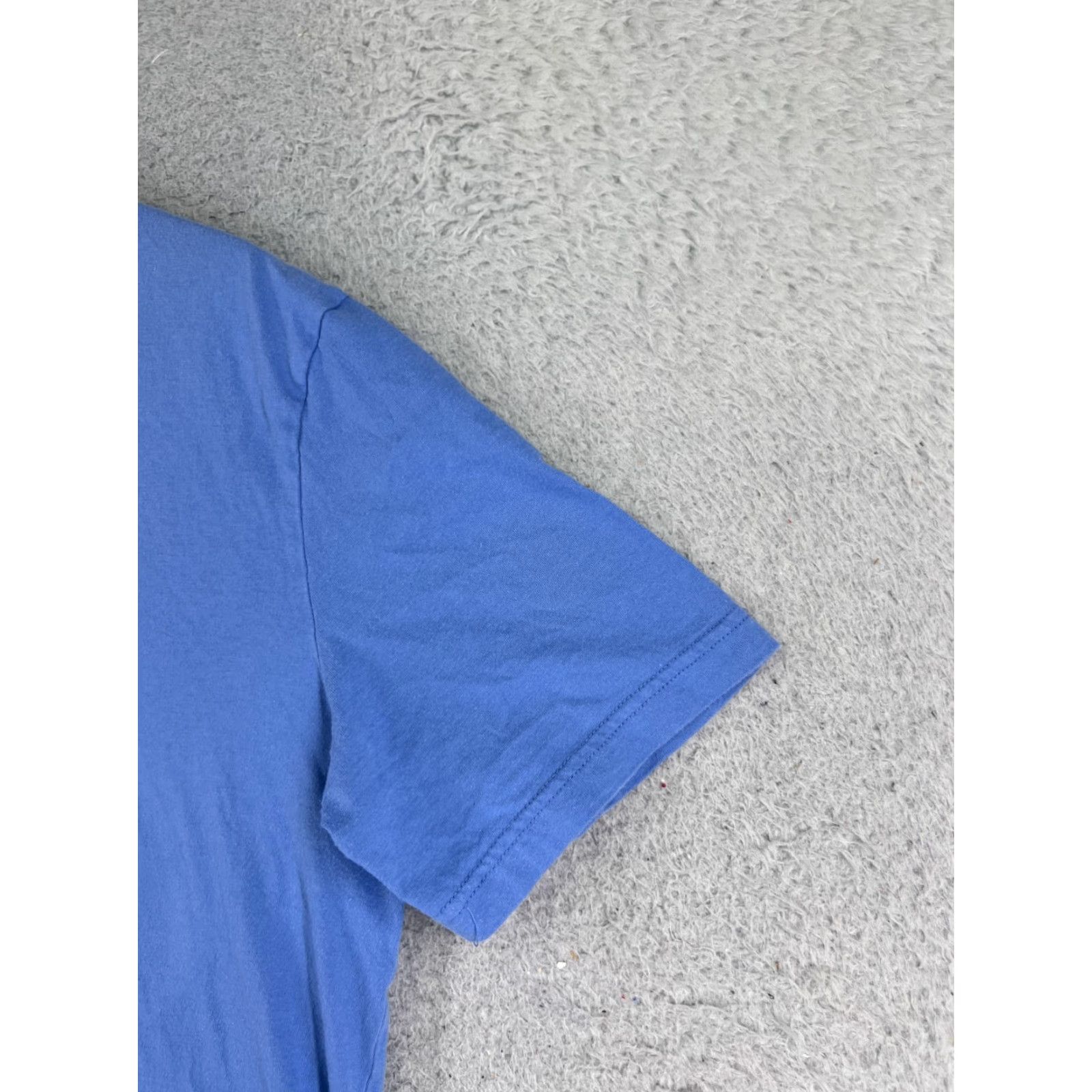 Tommy Hilfiger Tommy Hilfiger Shirt Women's Large Blue V-Neck Short Sleeve Cotton Logo Size L / US 10 / IT 46 - 2 Thumbnail