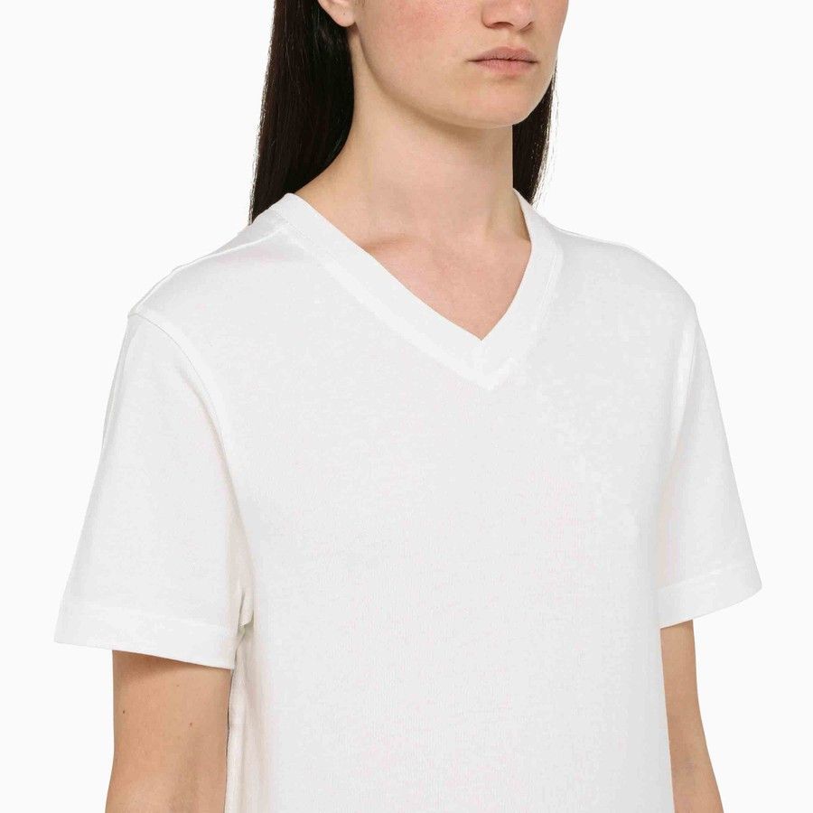 Bottega Veneta o1d2blof0824 V-neck T-Shirts in White Size XS / US 0-2 / IT 36-38 - 4 Thumbnail