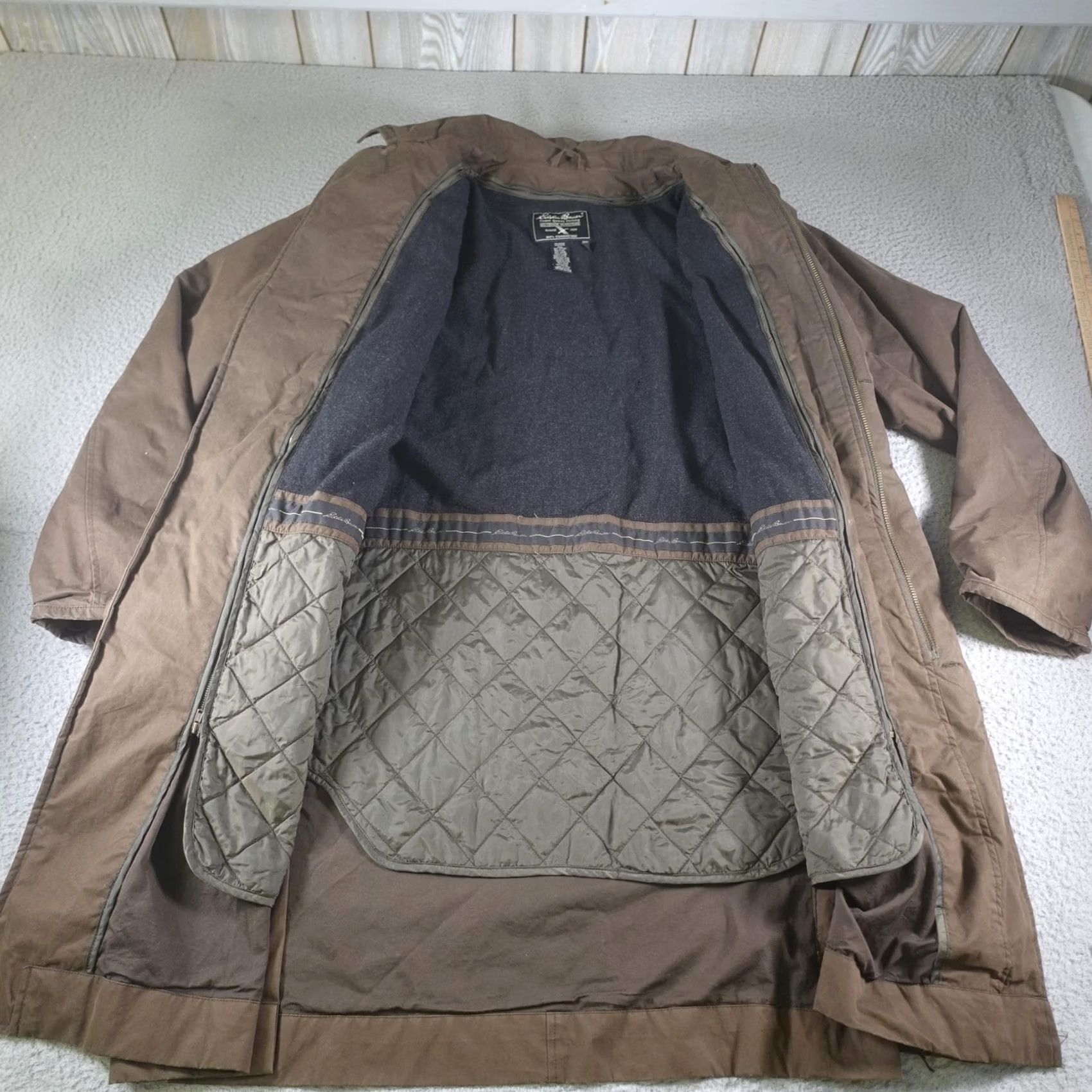 Eddie Bauer Eddie Bauer Coat Mens LT Large Brown Canvas Lined Insulated Overcoat Outdoors Size US L / EU 52-54 / 3 - 2 Thumbnail