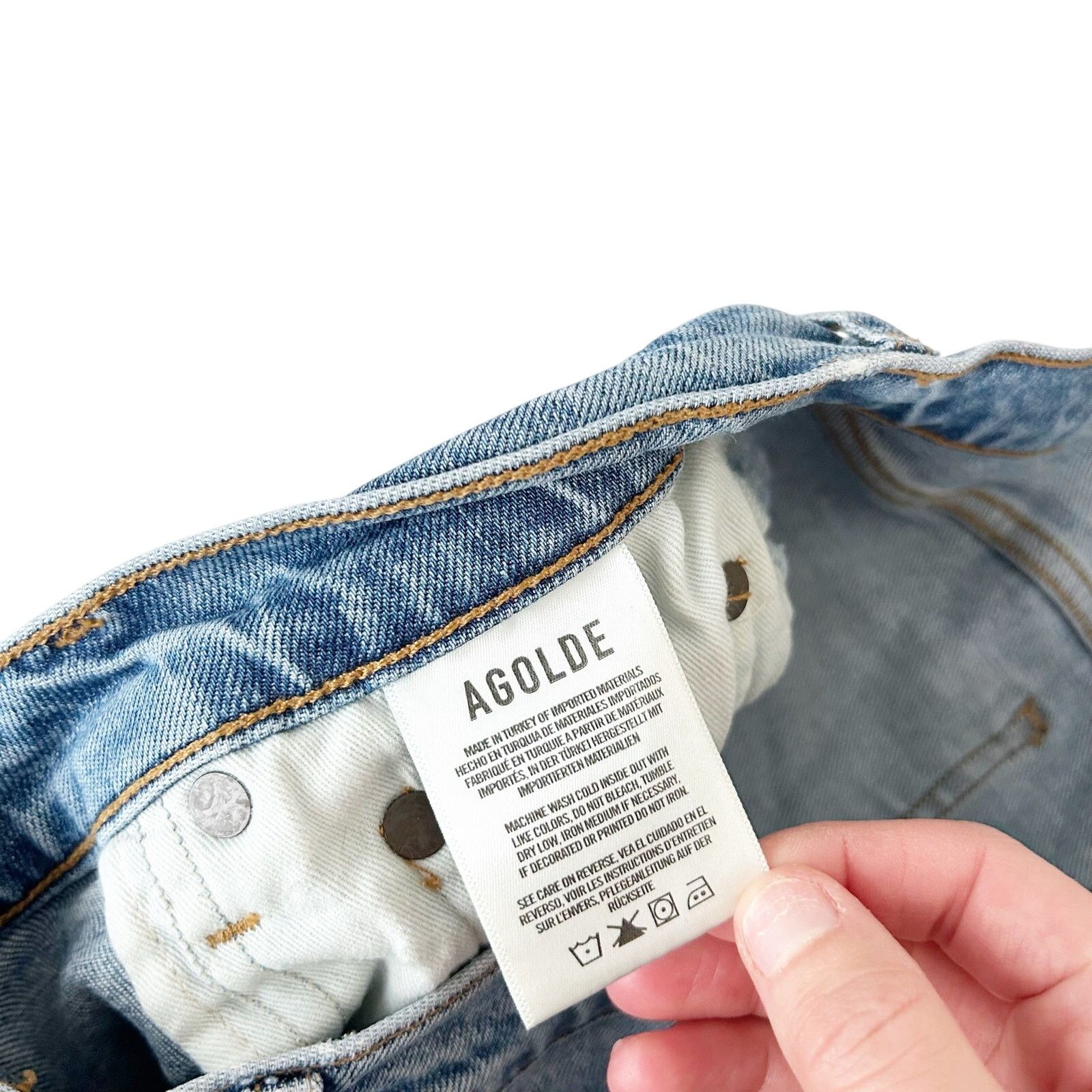Agolde AGOLDE Nico Button Fly Jeans Sz 29 Size 29" - 4 Thumbnail