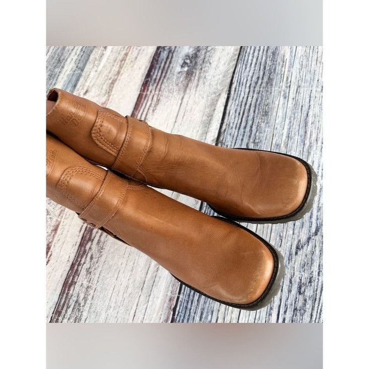 Harley Davidson Vintage Harley Davidson Tan Leather Heeled Boots Size US 8.5 / IT 38.5 - 3 Thumbnail