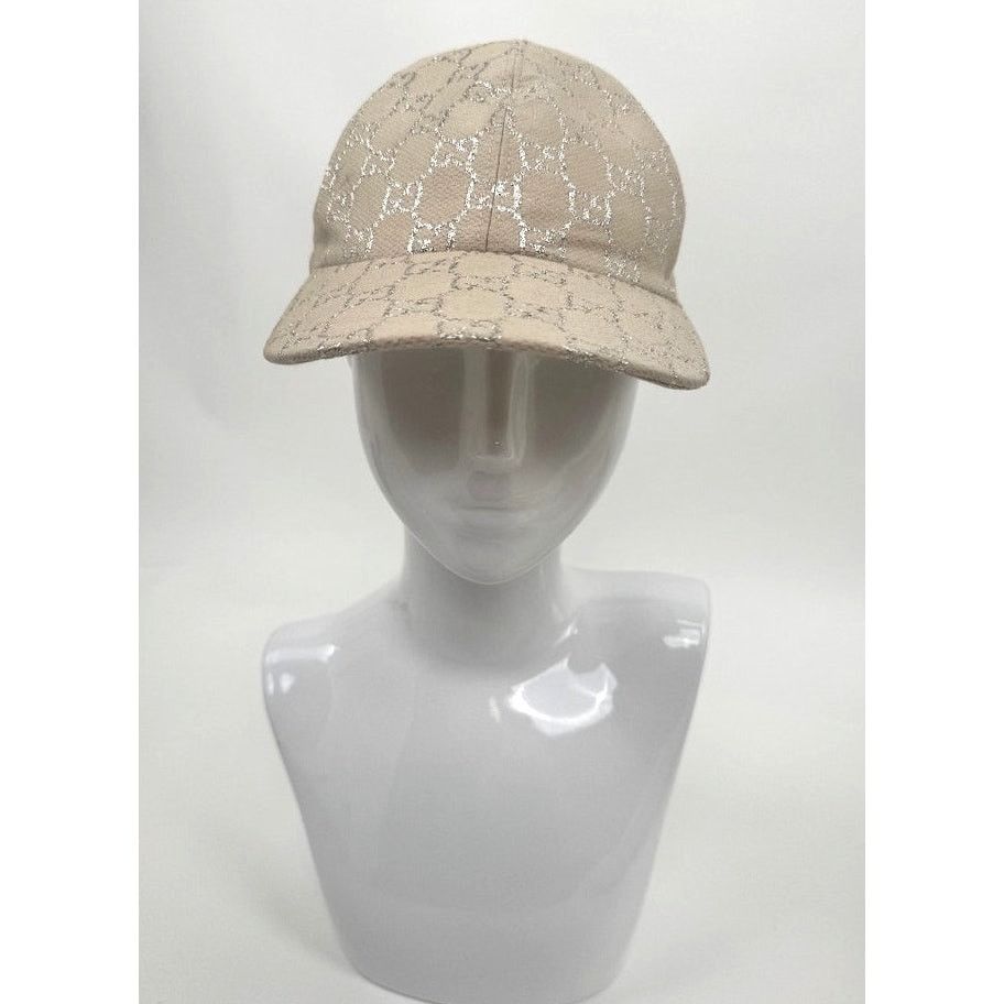 Gucci Gucci Gardenia Silver Canvas Monogram Rush Baseball Hat Size ONE SIZE - 1 Thumbnail