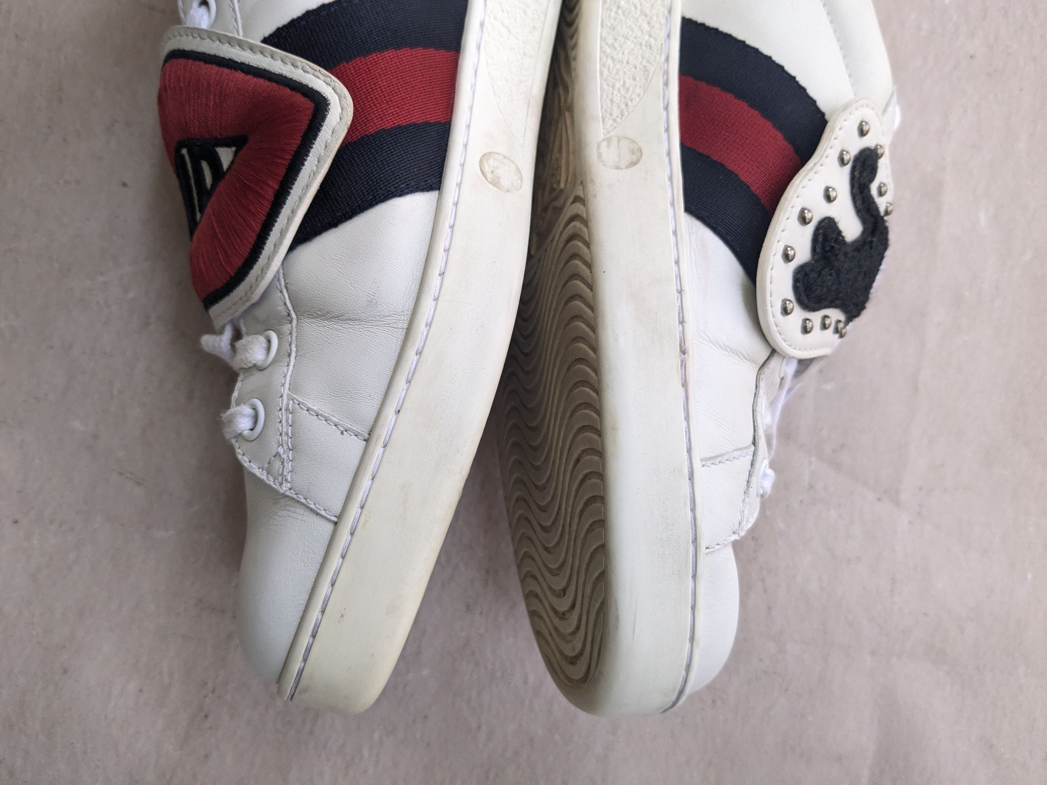 Gucci Gucci Ace Sneakers Cat 9 Logo Low Tops 477107 Size US 9 / EU 42 - 9 Thumbnail