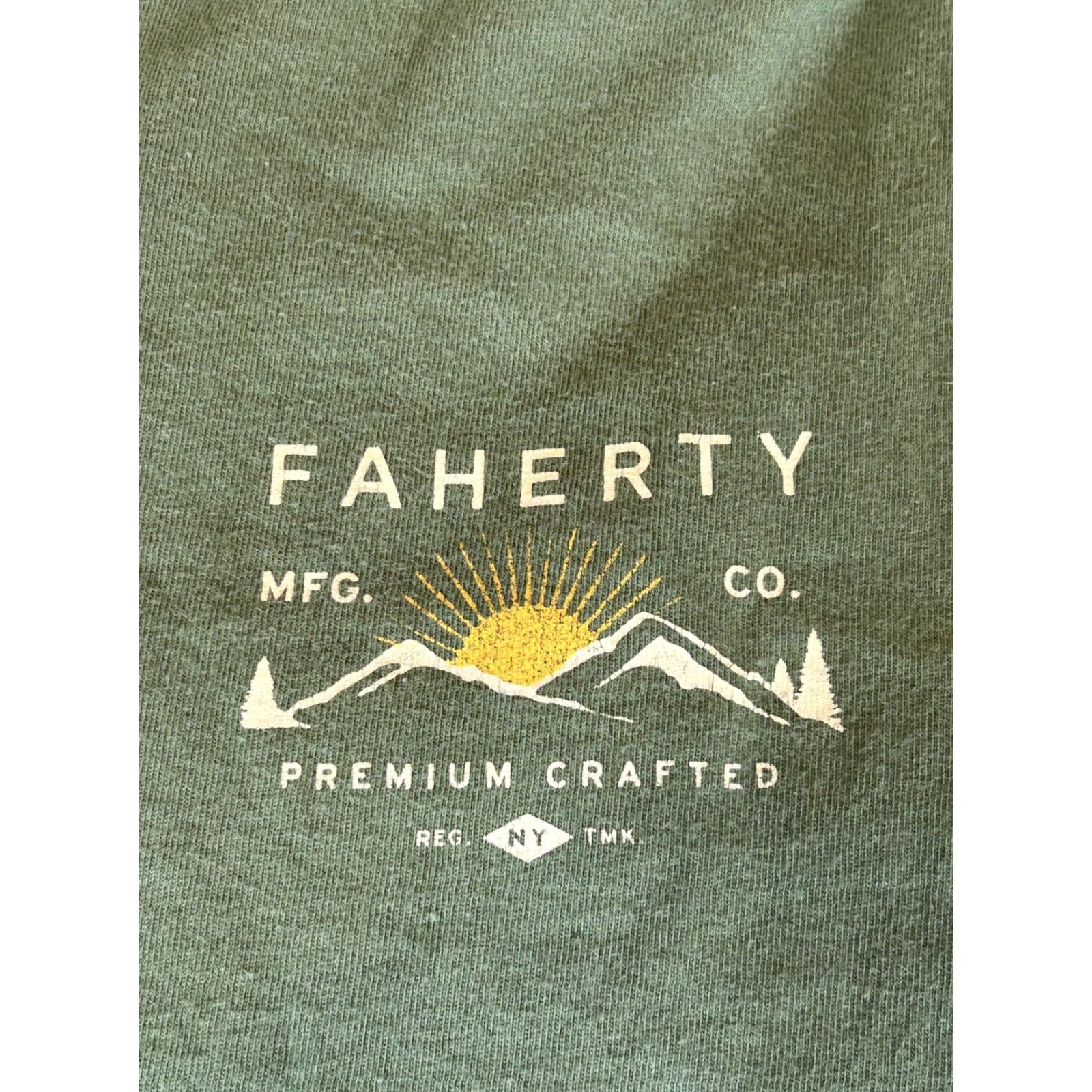 Faherty Faherty Shirt Mens Medium Green Long Sleeve Graphic Outdoor Boho Surf Beach Shirt Size US M / EU 48-50 / 2 - 3 Thumbnail