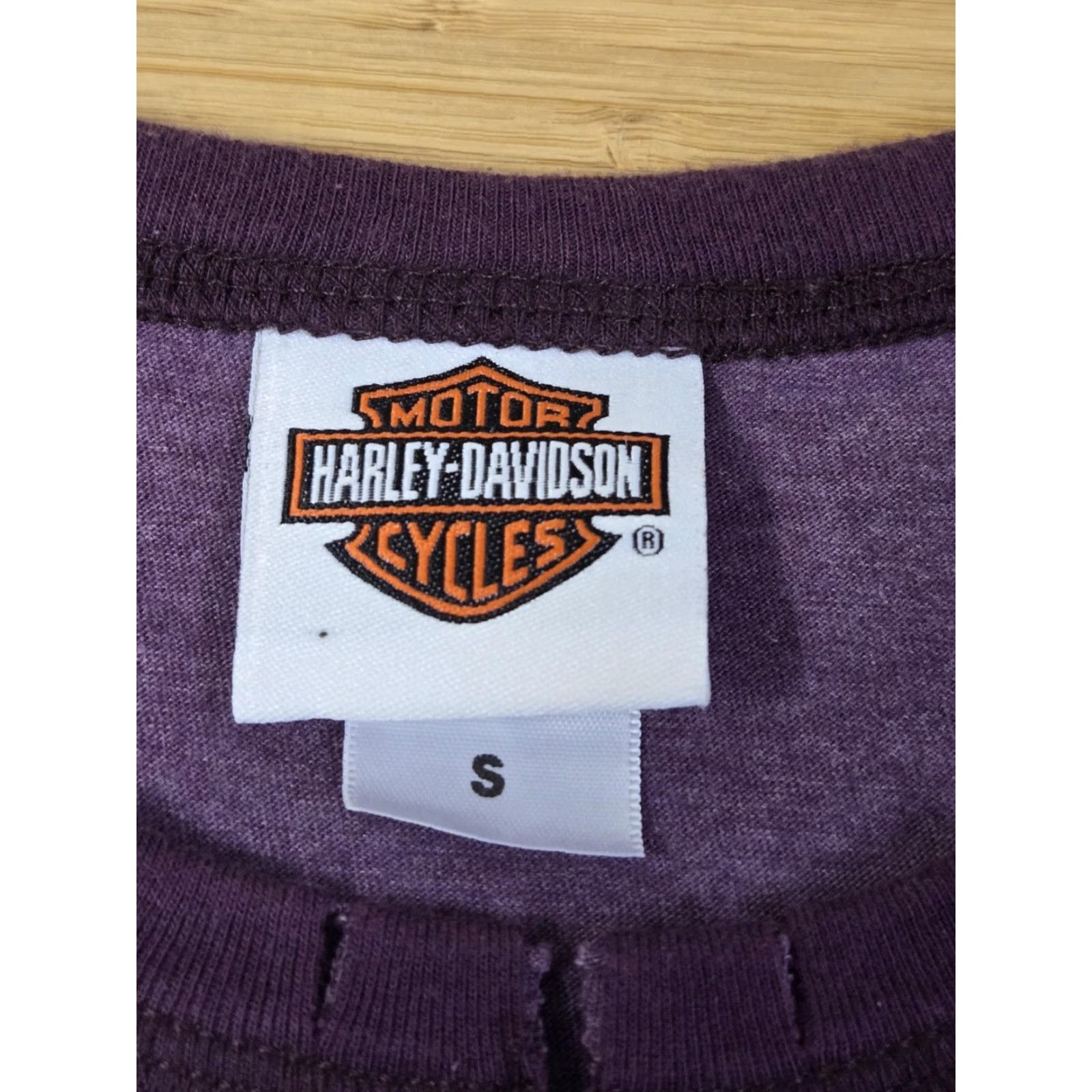 Harley Davidson Harley-Davidson Shirt Womens Small Sleeveless Purple San Juan Puerto Rico USA Biker Tank Crew Neck Cotton Polyester Size S / US 4 / IT 40 - 3 Thumbnail