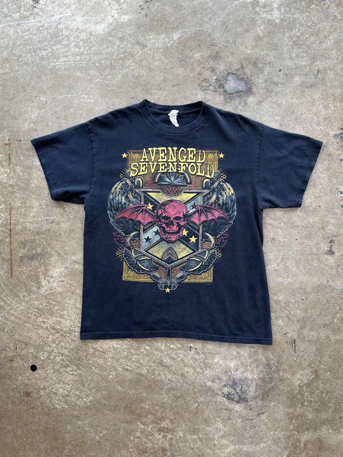 Band Tees Vintage 2008 Avenged Sevenfold Skull Band Tee Medium Size US M / EU 48-50 / 2 - 2 Thumbnail