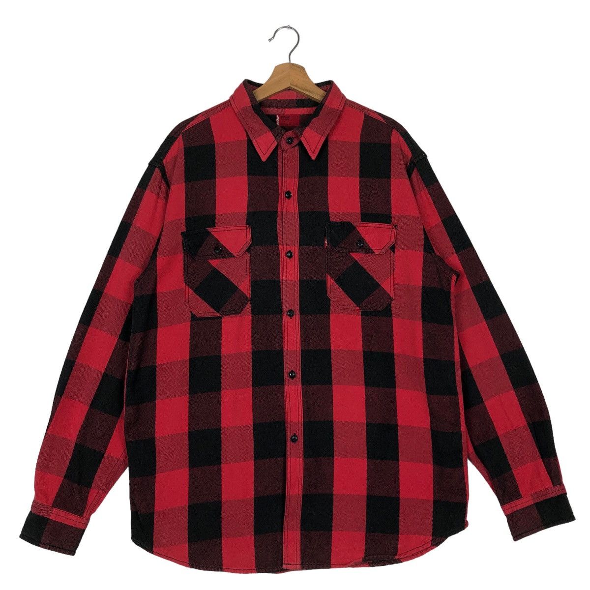 Levi's 🔥Vintage Levi’s Flannel Jacket Tartan Design Punk Style Size US XL / EU 56 / 4 - 1 Thumbnail