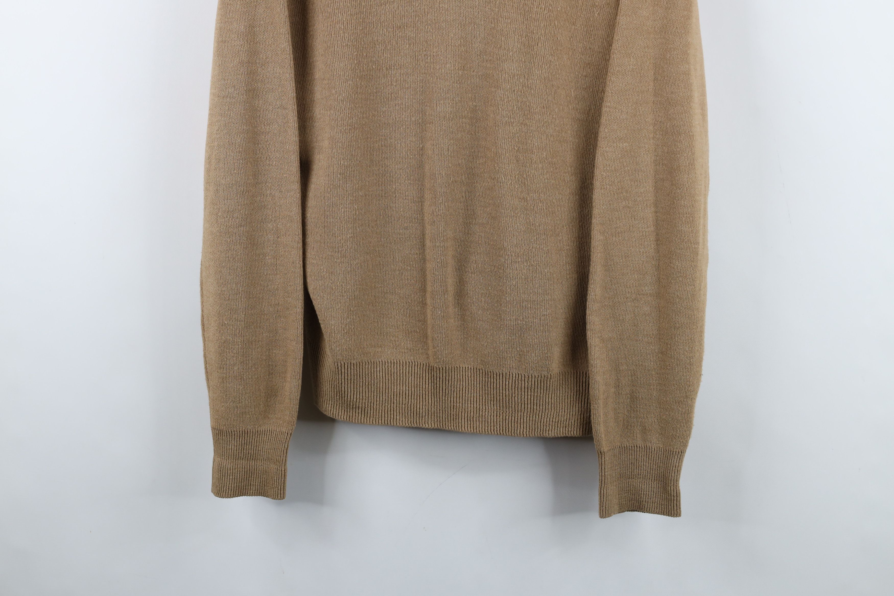 Vintage Vintage 70s Streetwear Blank Knit V-Neck Sweater Beige USA Size US S / EU 44-46 / 1 - 3 Thumbnail